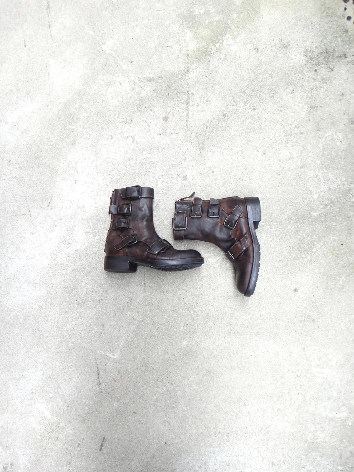 VERO CUOIO buckle leather middle boots  상품이미지3