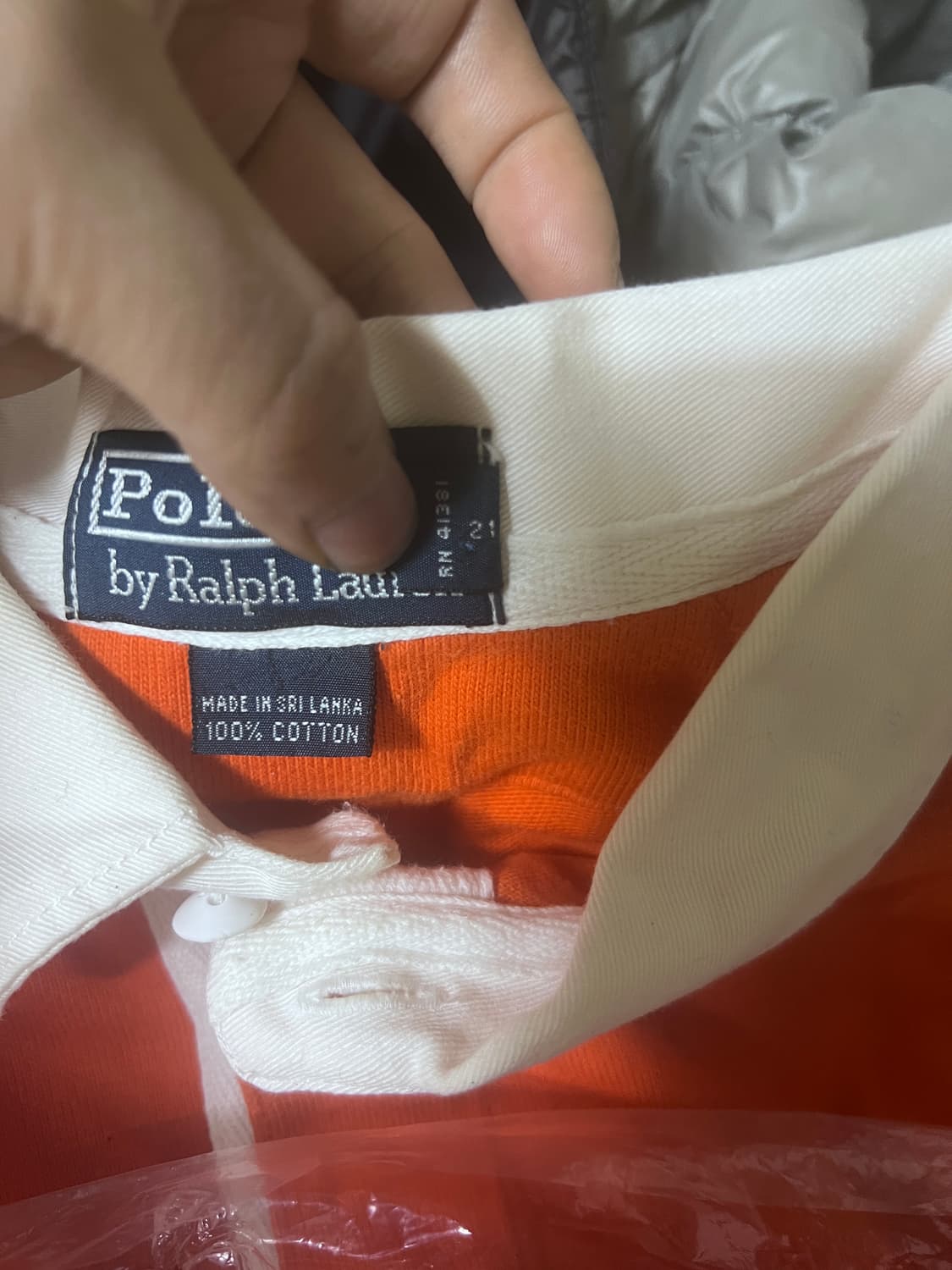 폴로 랄프로렌 럭비 셔츠 오렌지색 긴팔 맨즈 xxl 상품이미지6