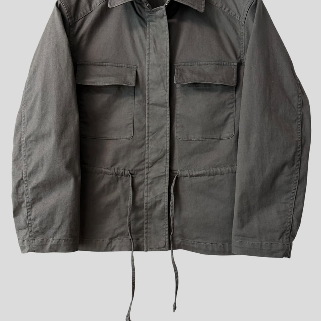 (여성M)유니클로C 코튼 블렌드 드로스트링 자켓 상품이미지4