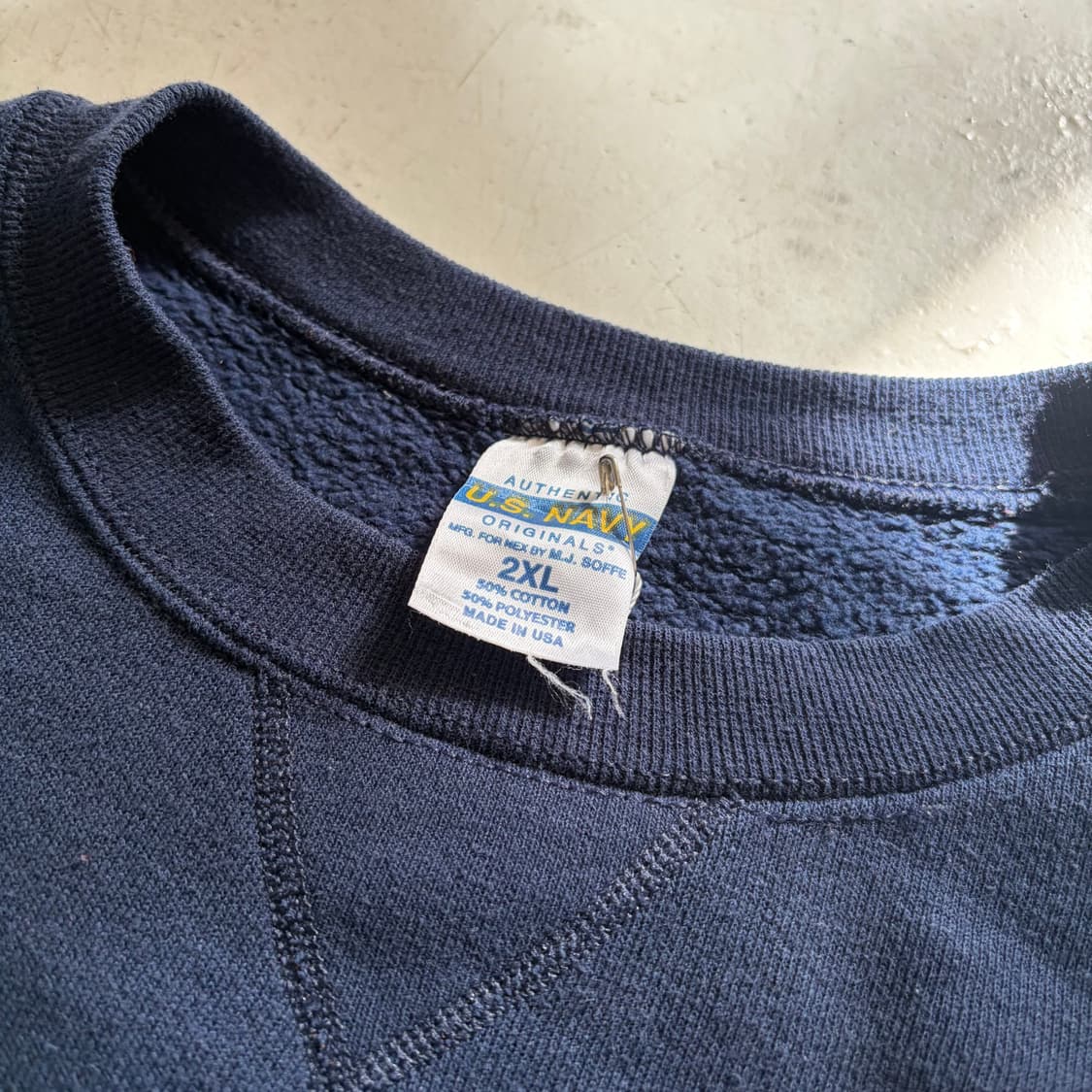 US NAVY USA OG 빈티지 스웻셔츠 2XL 상품이미지5