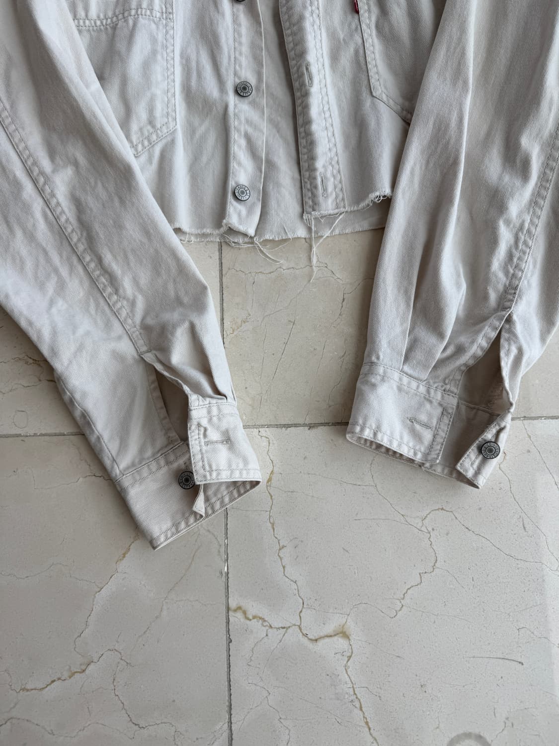 빈티지 트윈 리바이스 크롭 자켓형 셔츠 S-M 상품이미지4