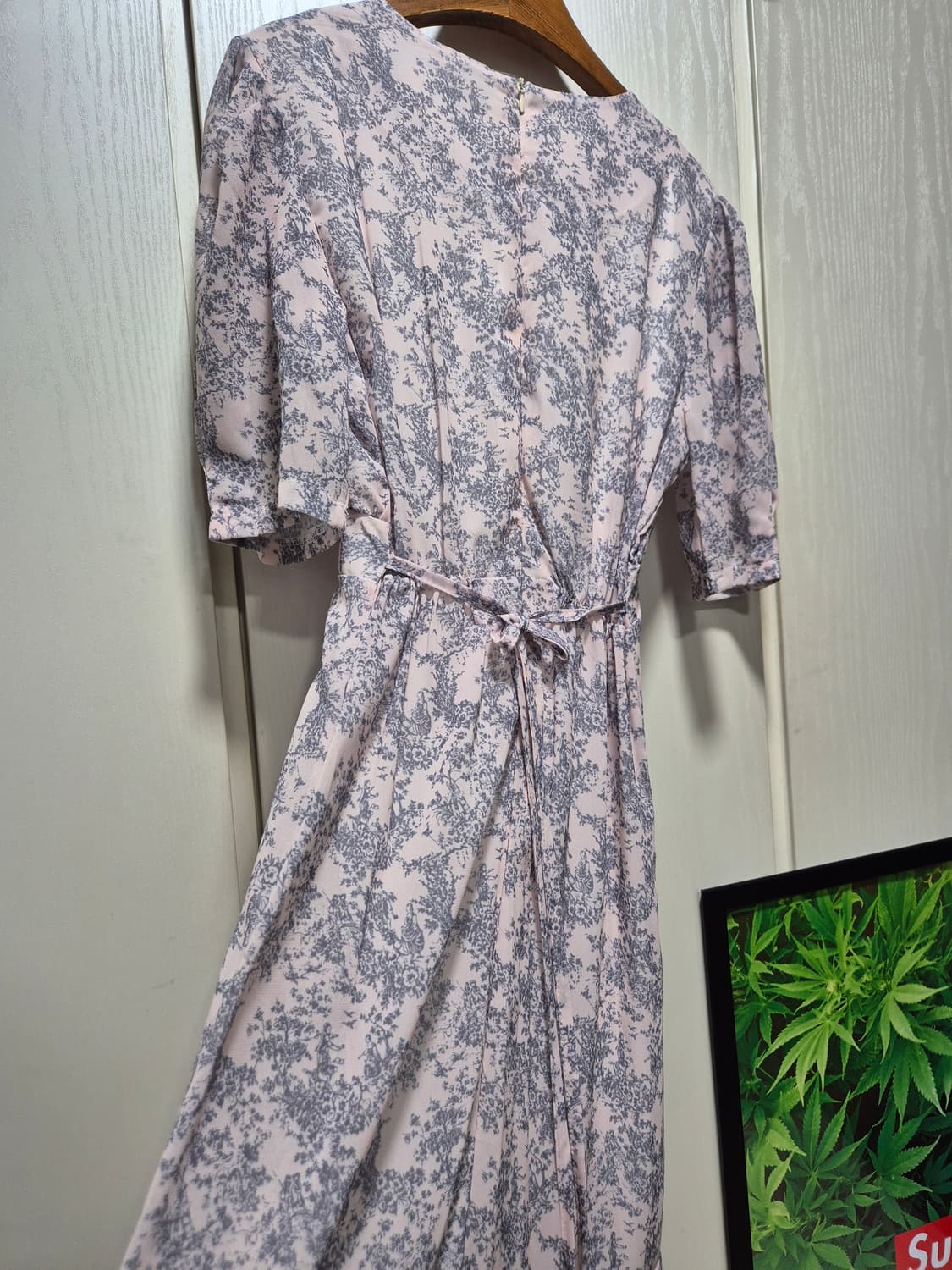 (세일)(새상품)핑크 플라워 패턴 롱 원피스 상품이미지9