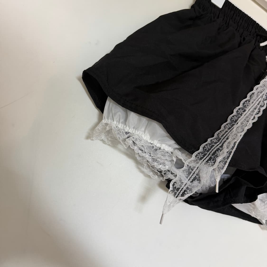 새상품 여자 레이어드 이중 반바지 XS (블랙) 상품이미지2