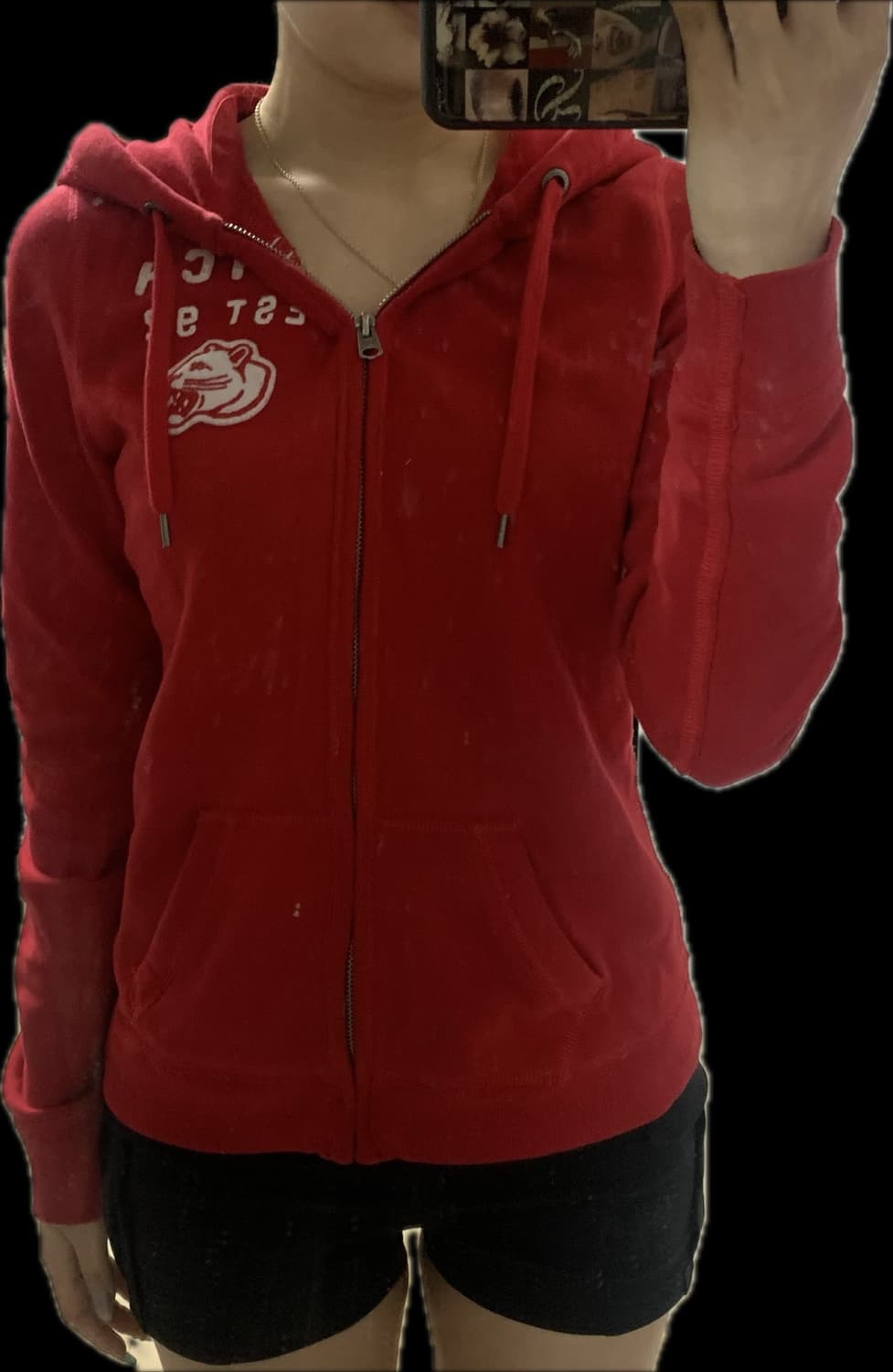 대장!!아베크롬비 후드집업 레드 y2k 상품이미지3