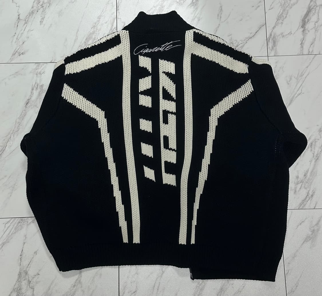 Kith & Cigaratte racing 콜라보 헤비니트 집업 상품이미지4