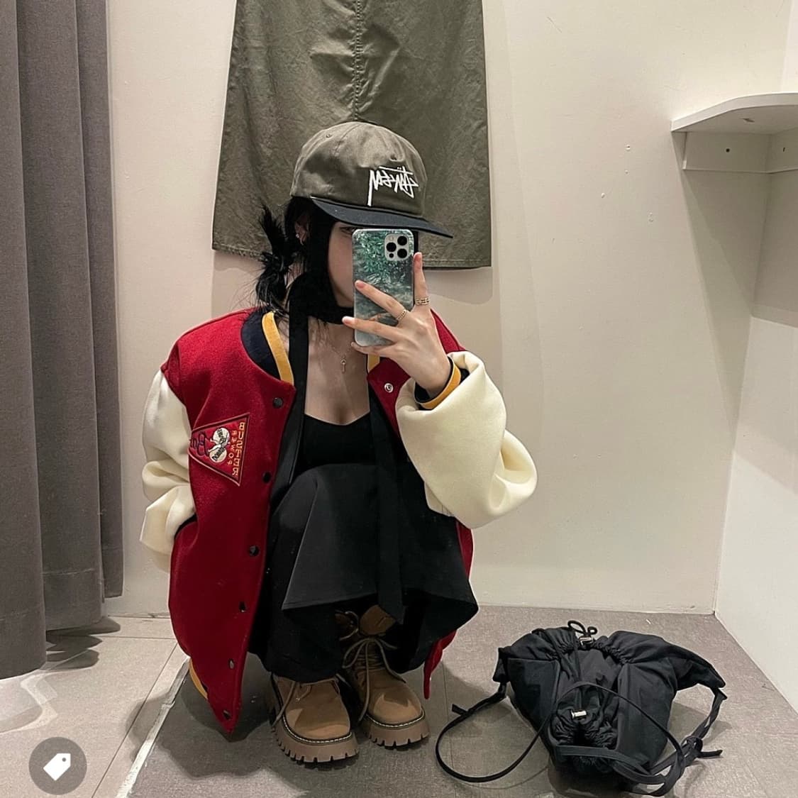 stussy 스투시 미드 뎁스 빅 스탁 스냅백 올리브 상품이미지10