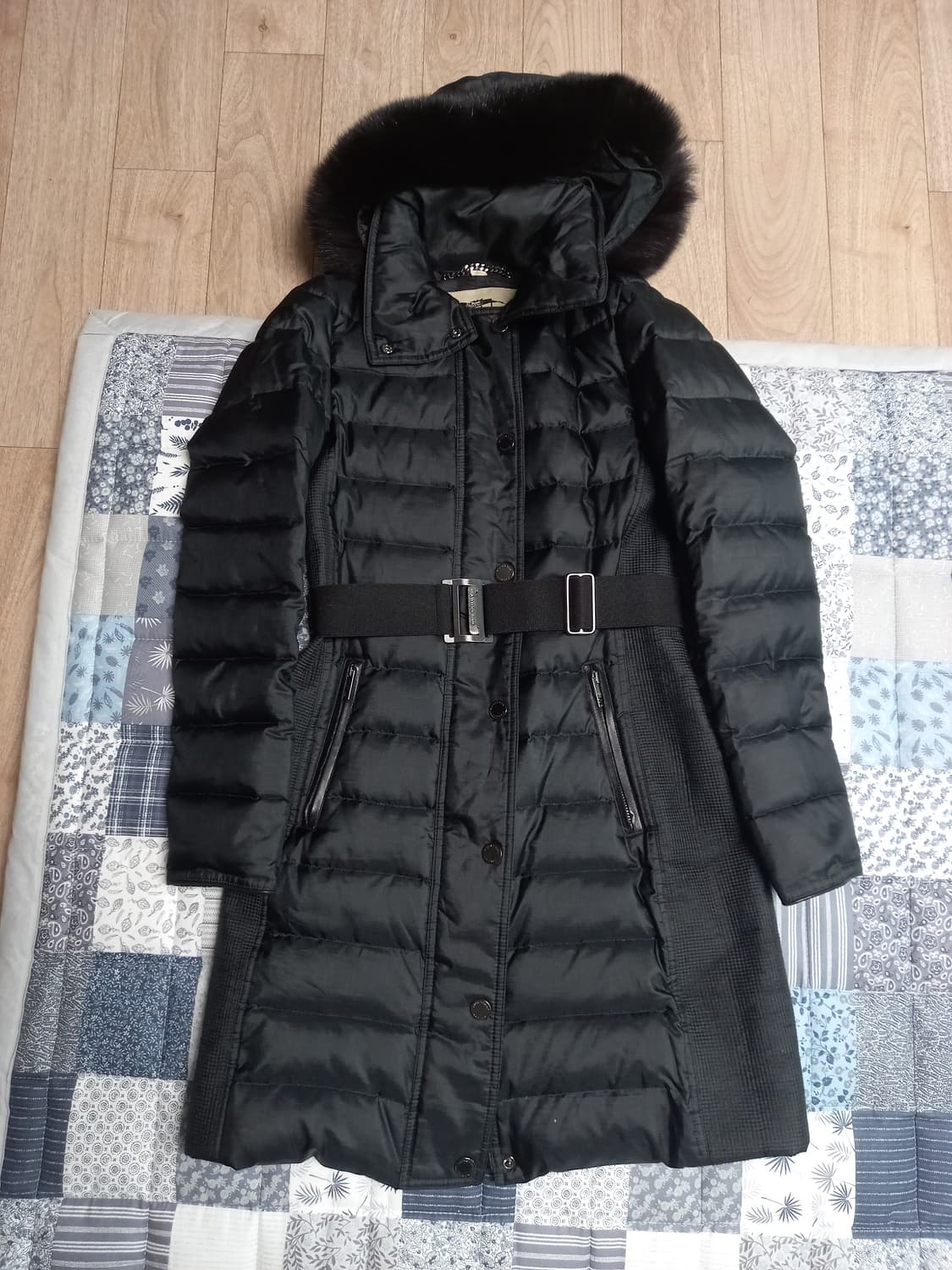 버버리 여성 여우퍼 롱패딩 후디  44~55 상품이미지1