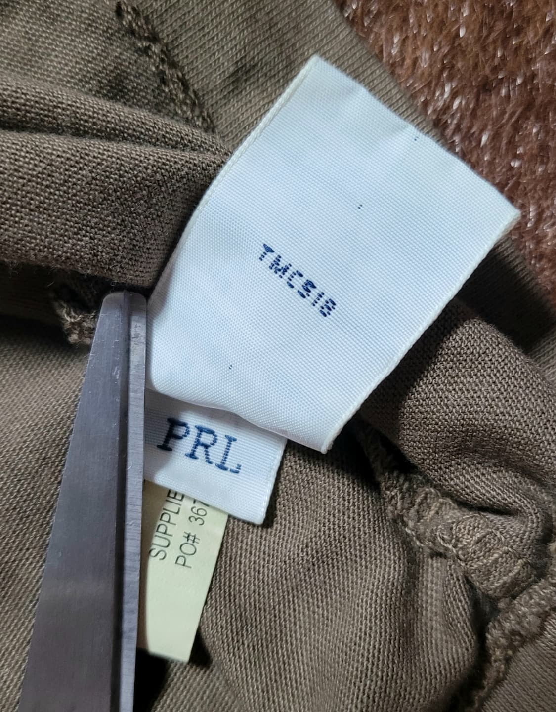 폴로 랄프로렌 남성용 카키 반팔 라운드티(L) 상품이미지6