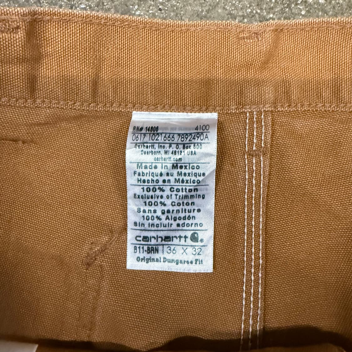 Carhartt B11 싱글니 카펜터 팬츠 (35“) 상품이미지6