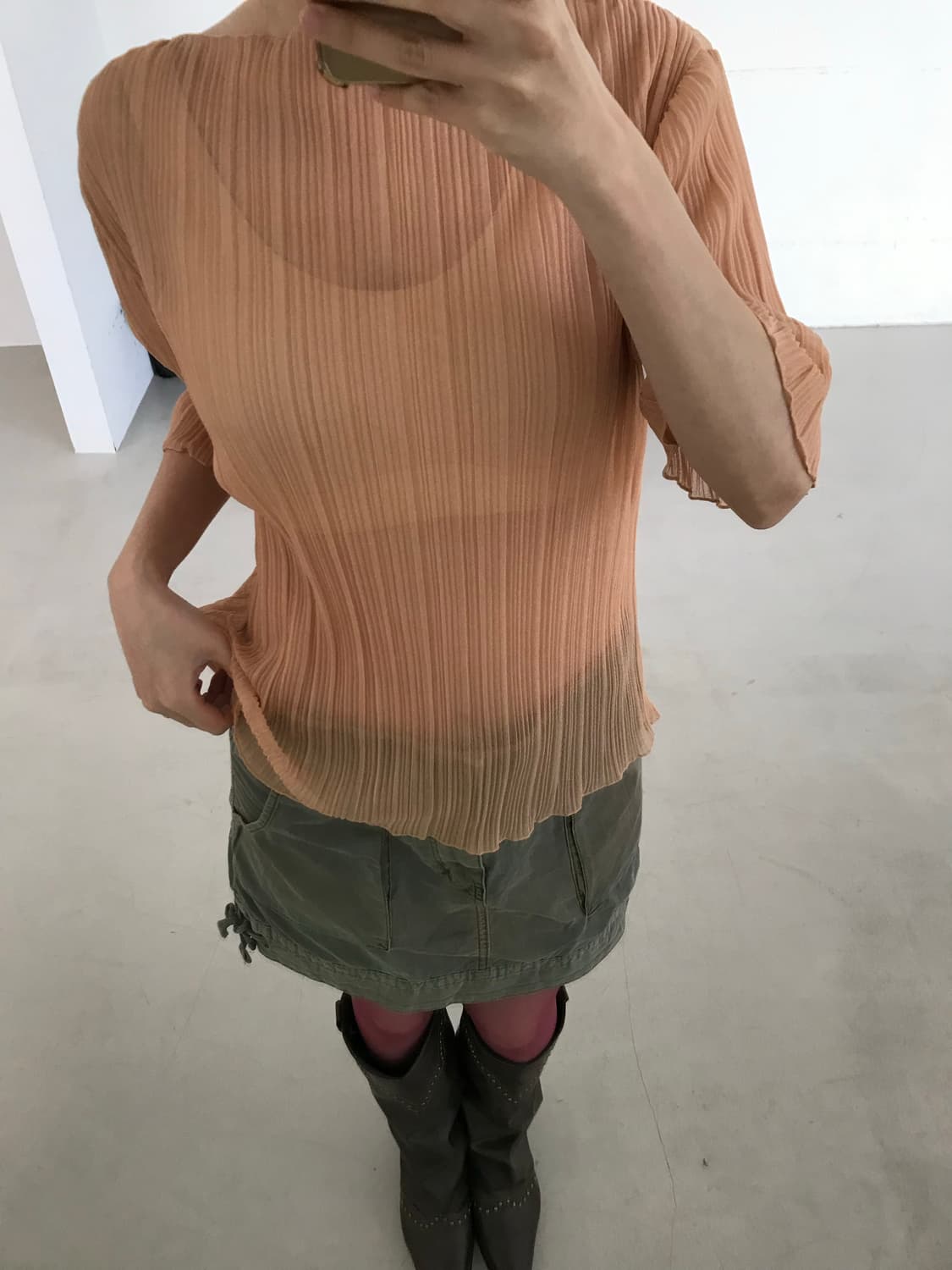 vintage pleats top 상품이미지3
