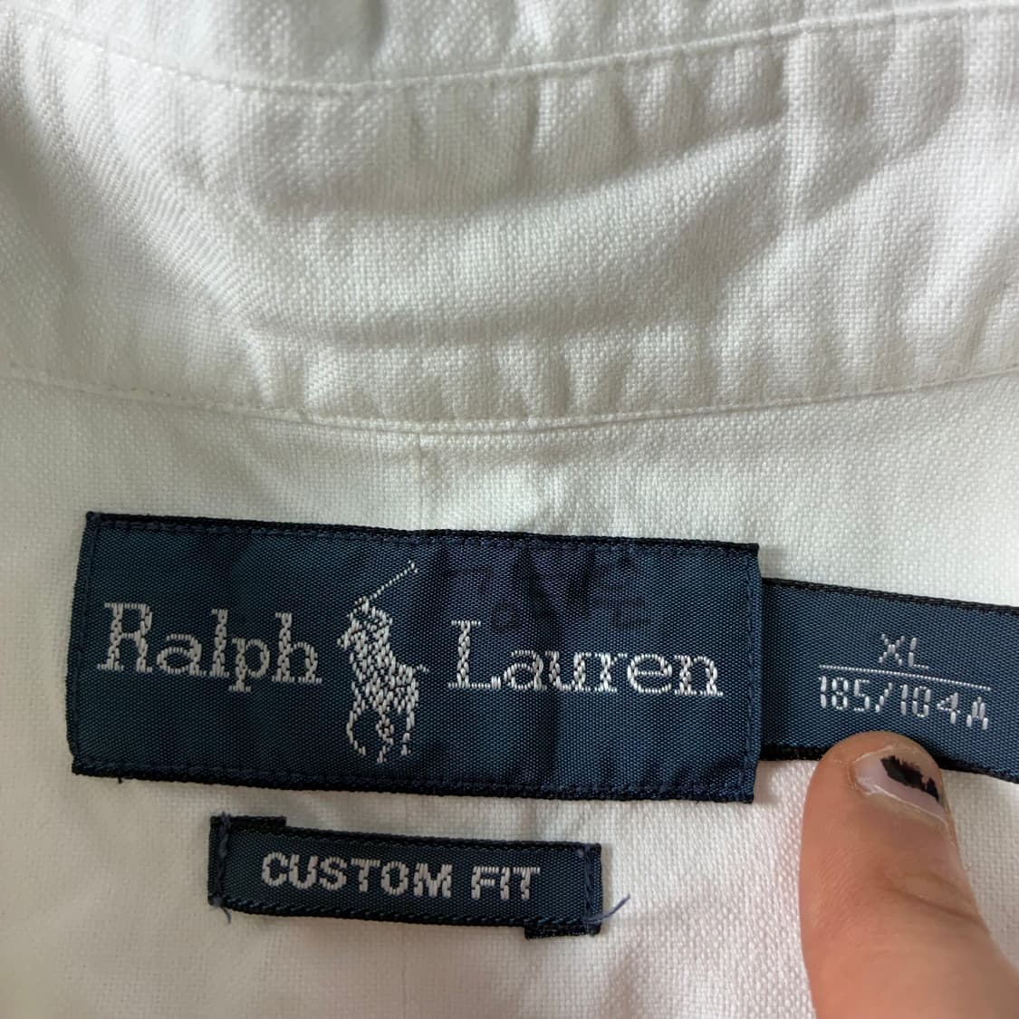 Polo  폴로 랄프로렌 자수 코튼 화이트 반팔 셔츠  상품이미지4