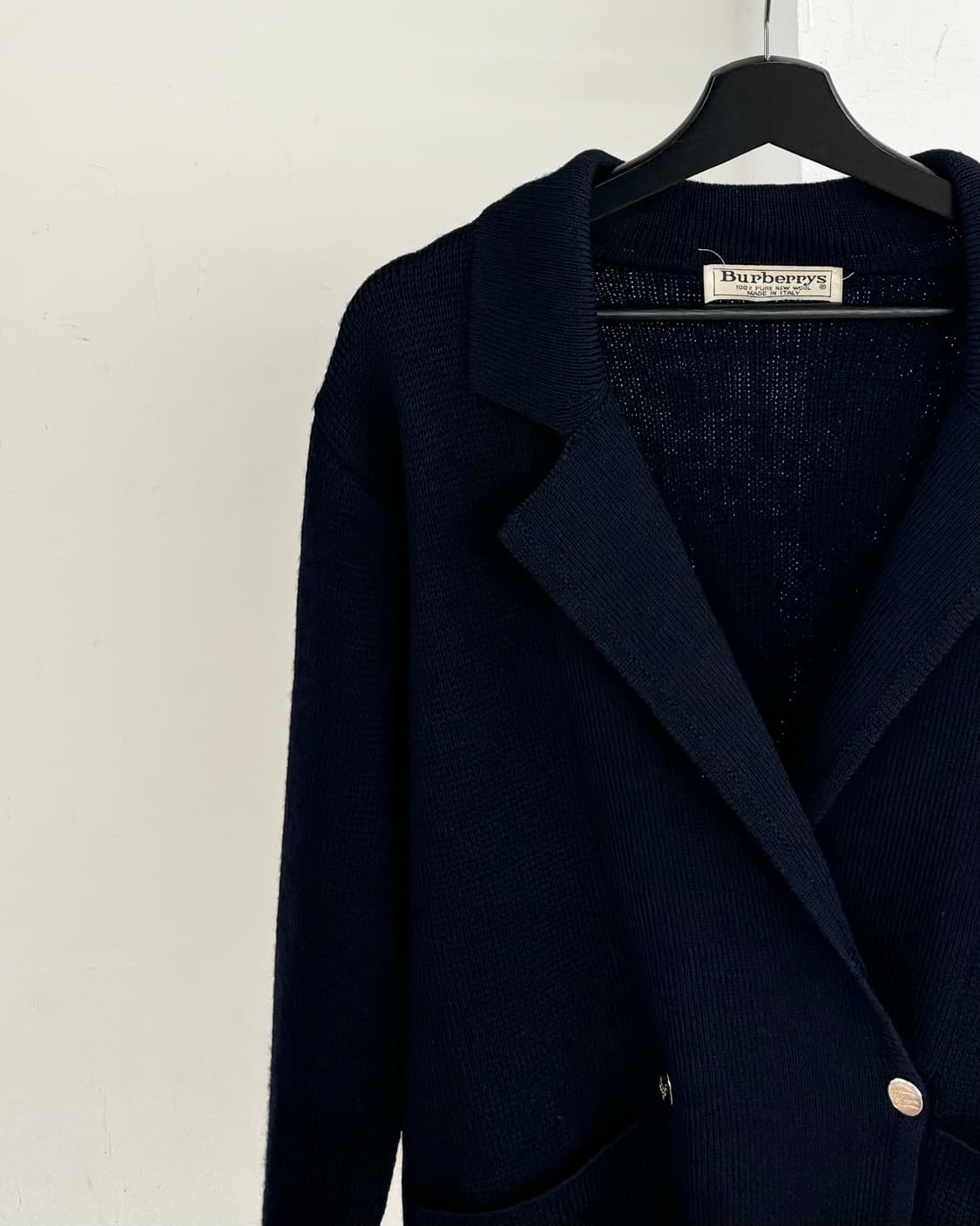 버버리 네이비 더블 울 가디건 상품이미지3