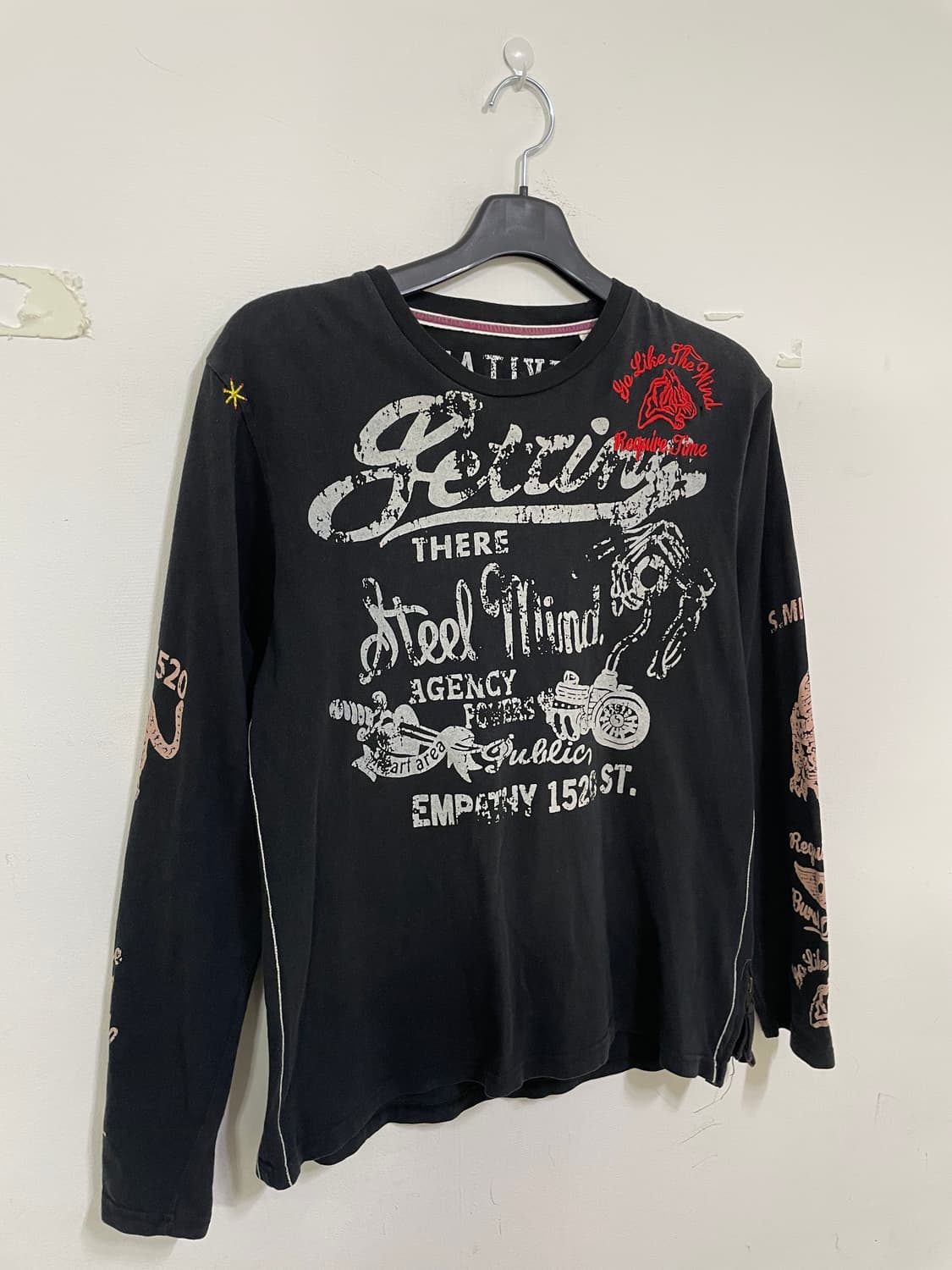 재패니즈 빈티지 프린팅 긴팔 티셔츠 상품이미지1