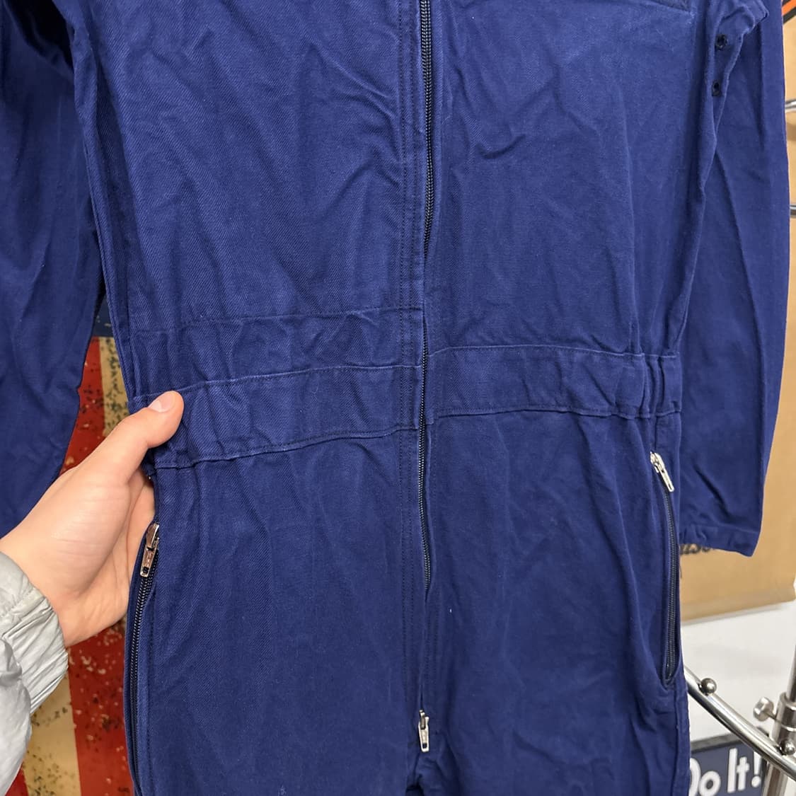 80~90s 프렌치 워크웨어 코튼트윌 커버올 점프수트  N981 상품이미지4