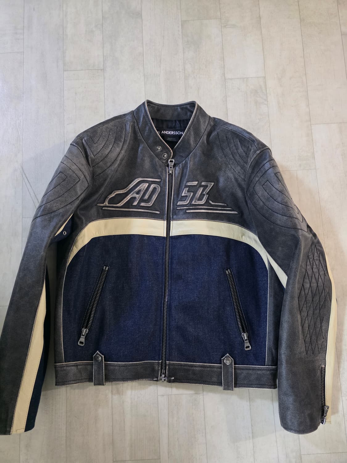 앤더슨벨 레이싱 레더 자켓 S 상품이미지3