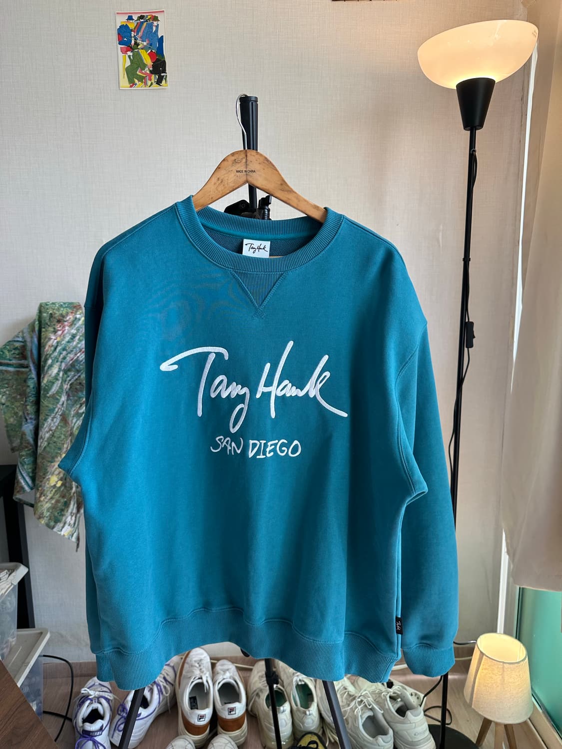 Tony hawk 로고 맨투맨 터쿼이즈 상품이미지2