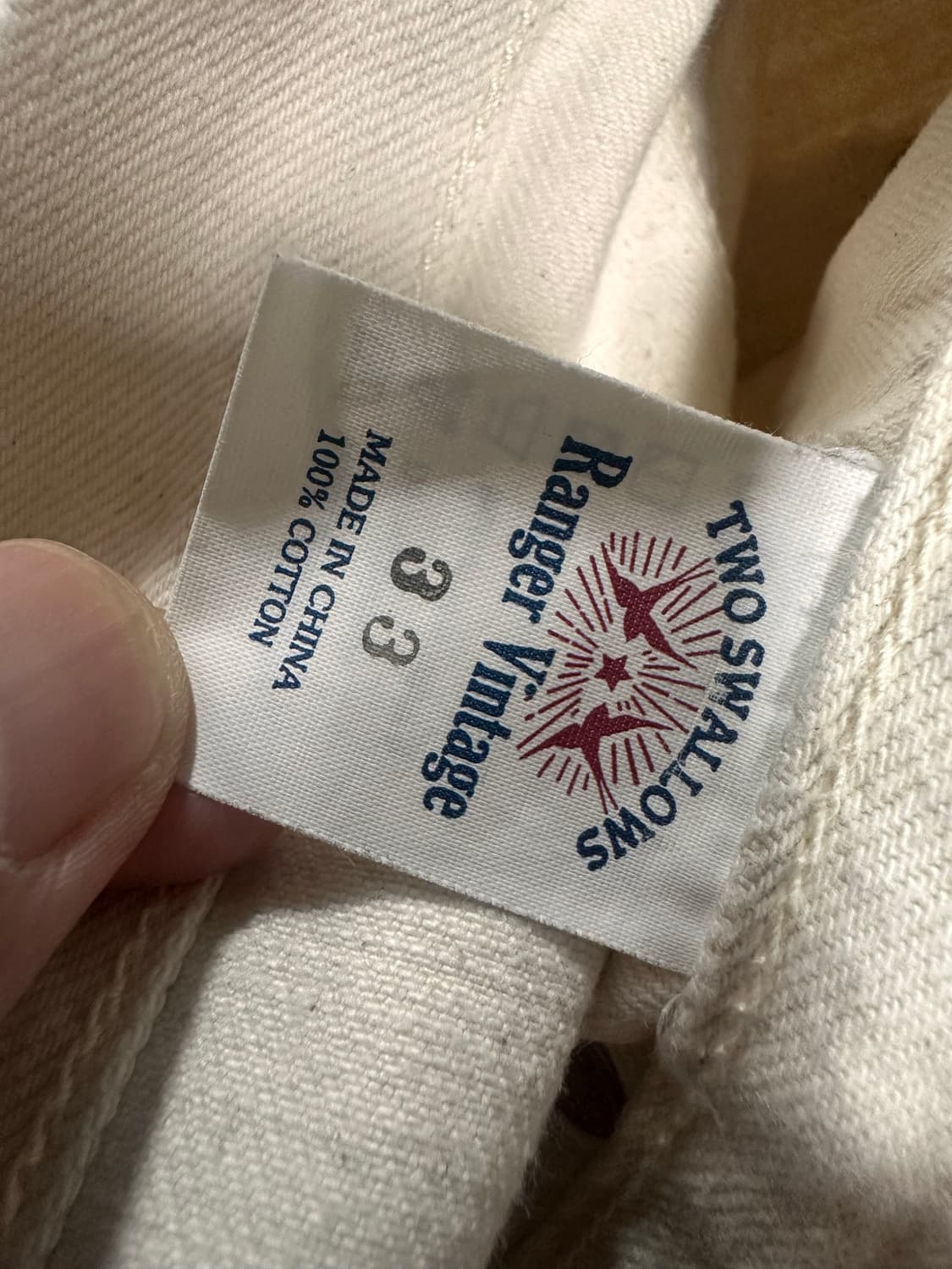 레인저빈티지 1940s 화이트 데님 셀비지 에크루진 상품이미지7