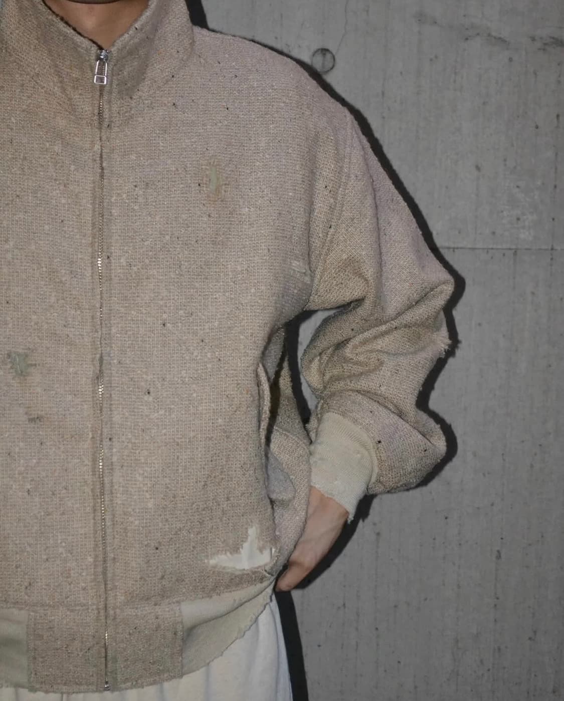 아나크로놈 ANACHRONORM 24fw 데미지 트위드 드리즐러 자켓 2 상품이미지3