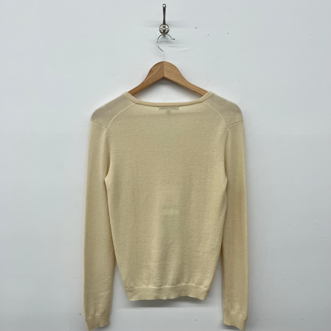 캐시미어 100% 아이보리 가디건 여s 상품이미지4