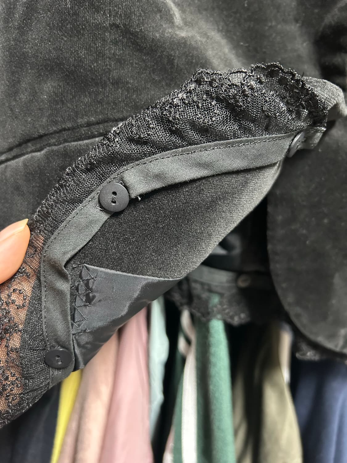 고스로리 벨벳 레이스 자켓 상품이미지2