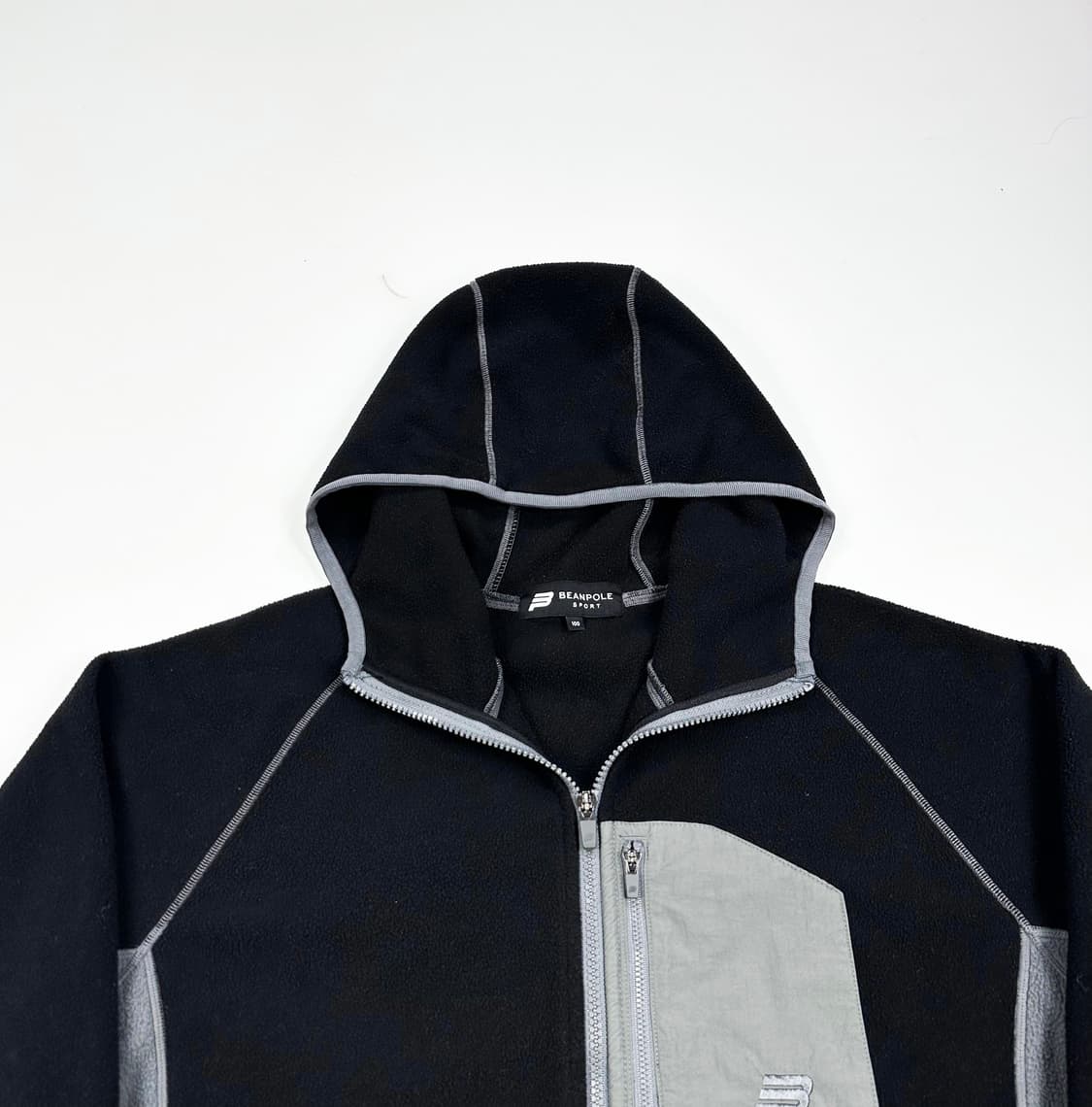 빈폴 스포츠 고프코어 플리스 후드집업 블랙 그레이 L 상품이미지2