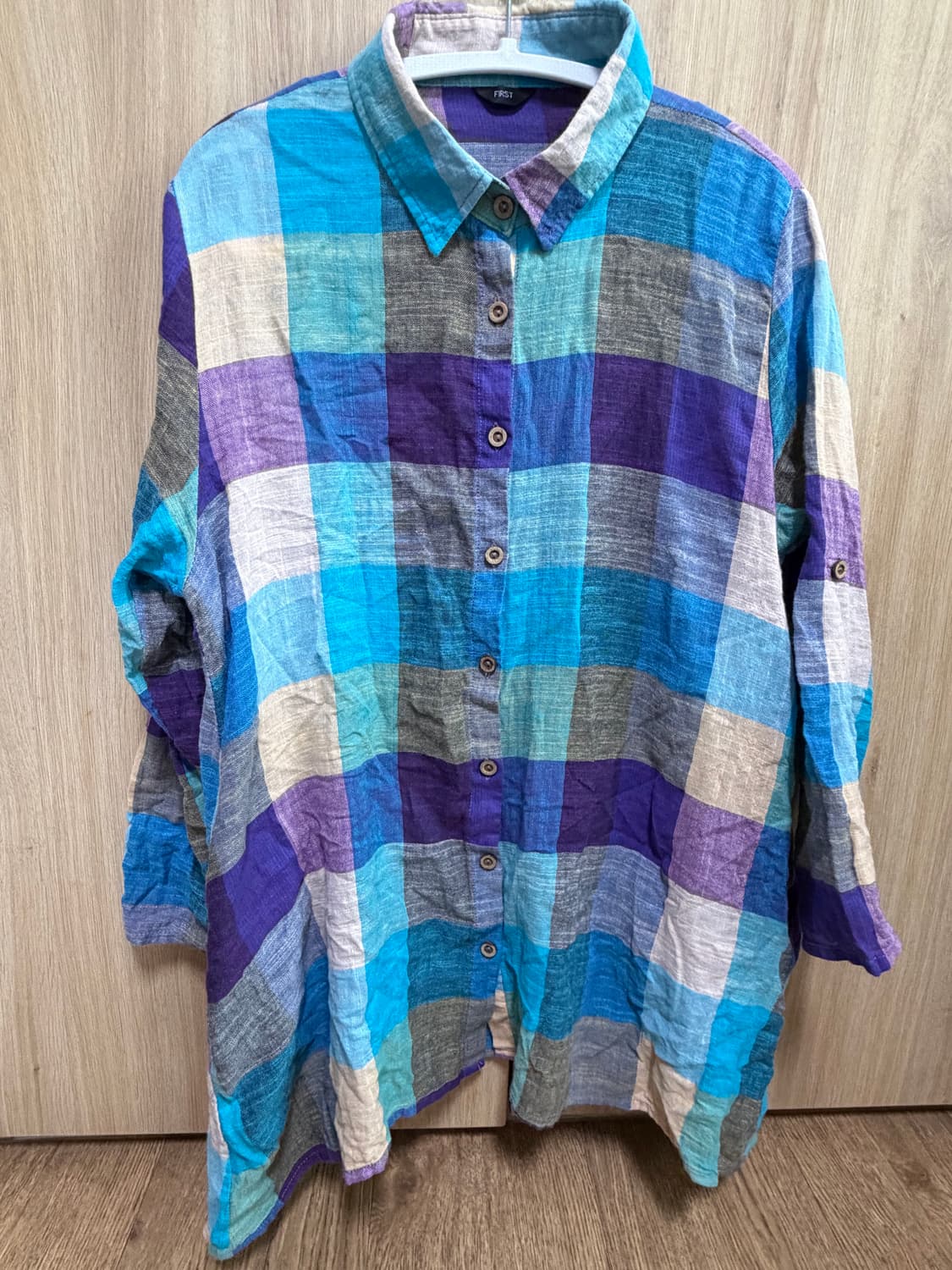 모리걸 체크 블라우스 셔츠 하구미 스즈코 상품이미지1