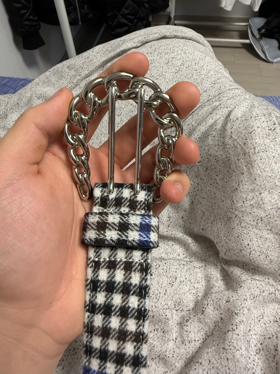 AFB FANNEL CHECK BELT (BLUE) 상품이미지2