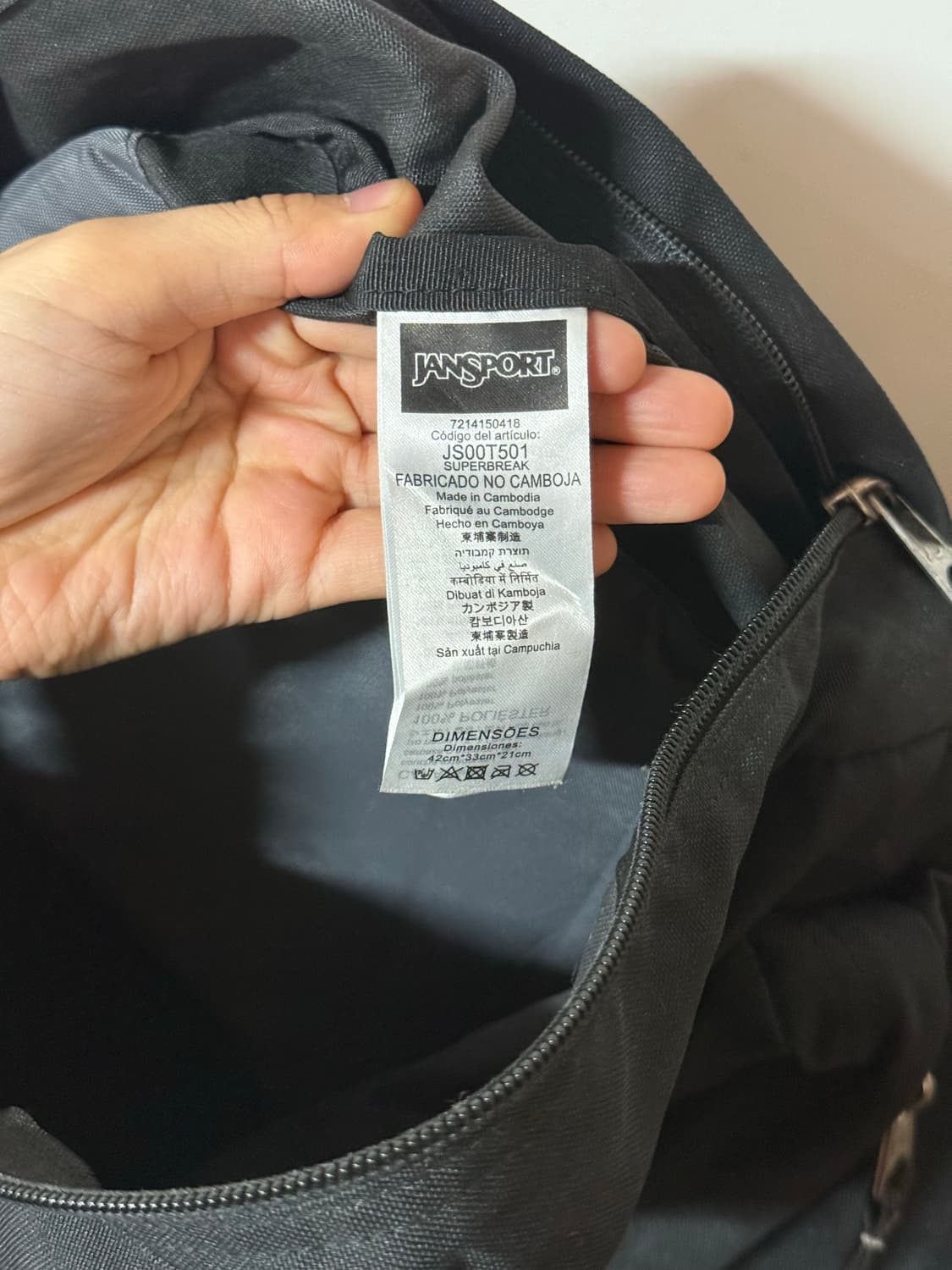 잔스포츠 블랙 백팩 상품이미지8