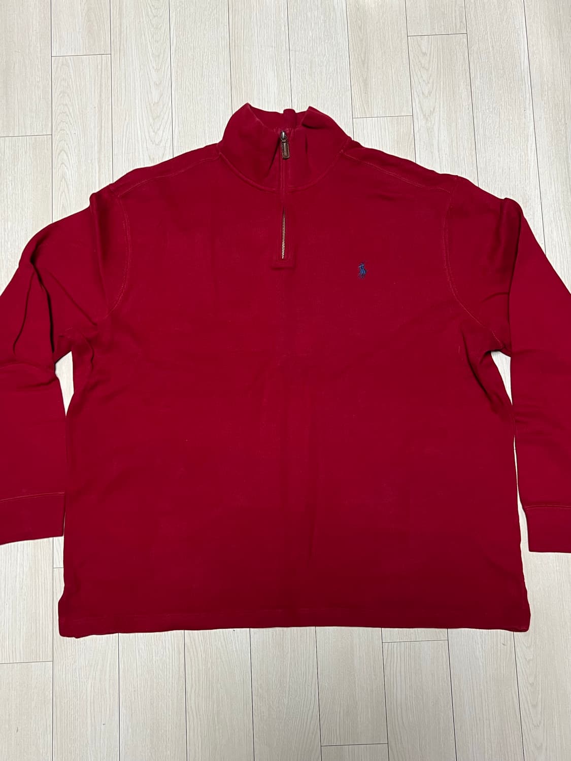 90s폴로랄프로렌포니로고코튼니트반짚업 XXL 상품이미지1