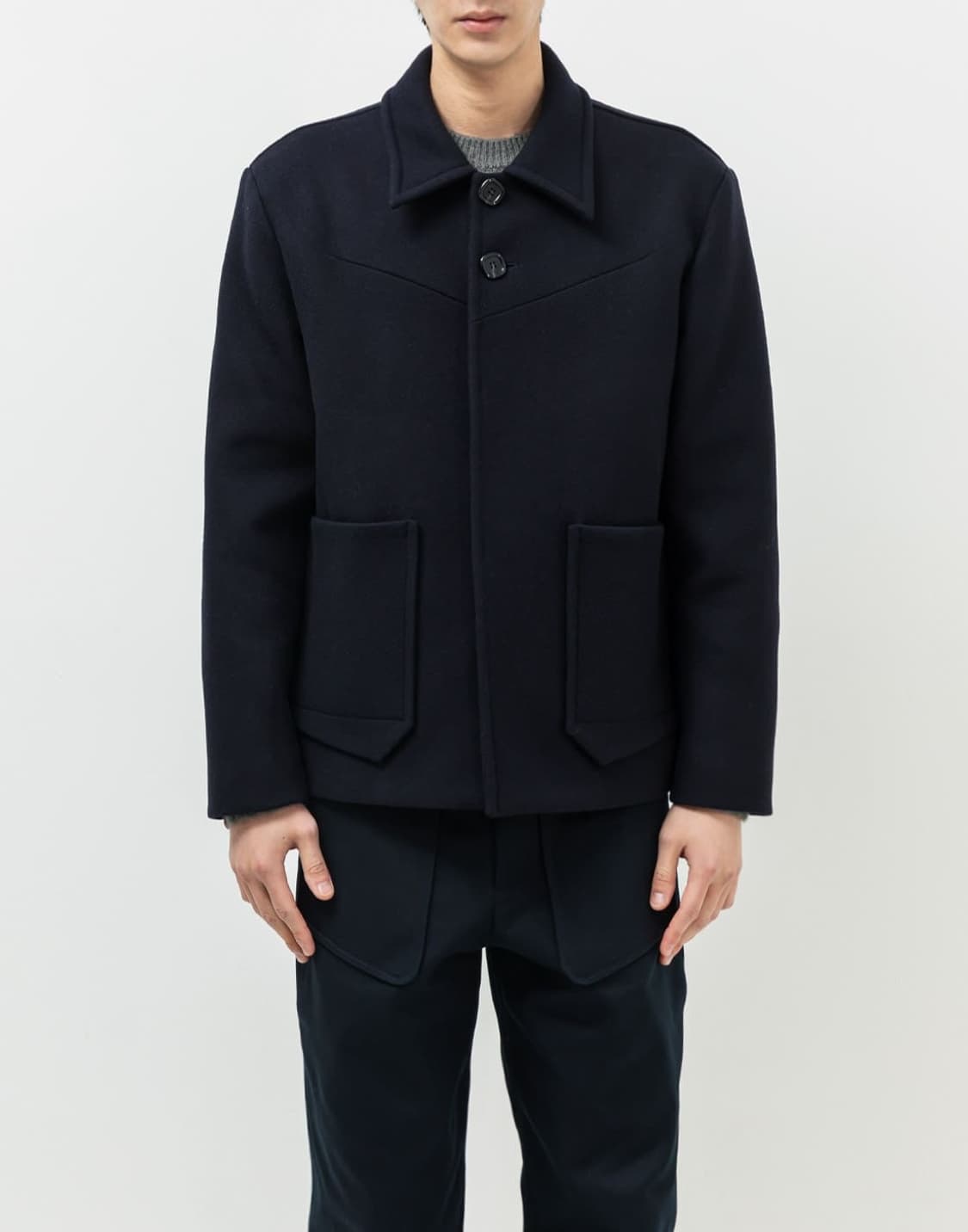 Aieul 아이엘 Ply Coat 다크네이비 50 상품이미지3