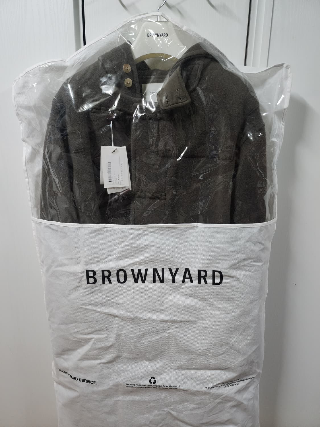 브라운야드 24fw 더플코트 올리브 그레이 5 상품이미지1