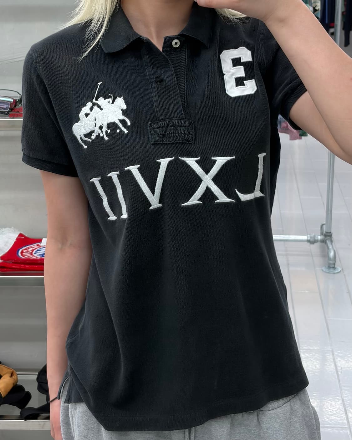 폴로 LXVII 빅포니 반팔 카라티 블랙 상품이미지1