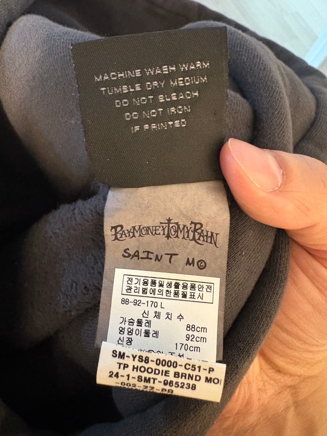 세인트 Mxxxxxx Pay to my Pain 후디 상품이미지6