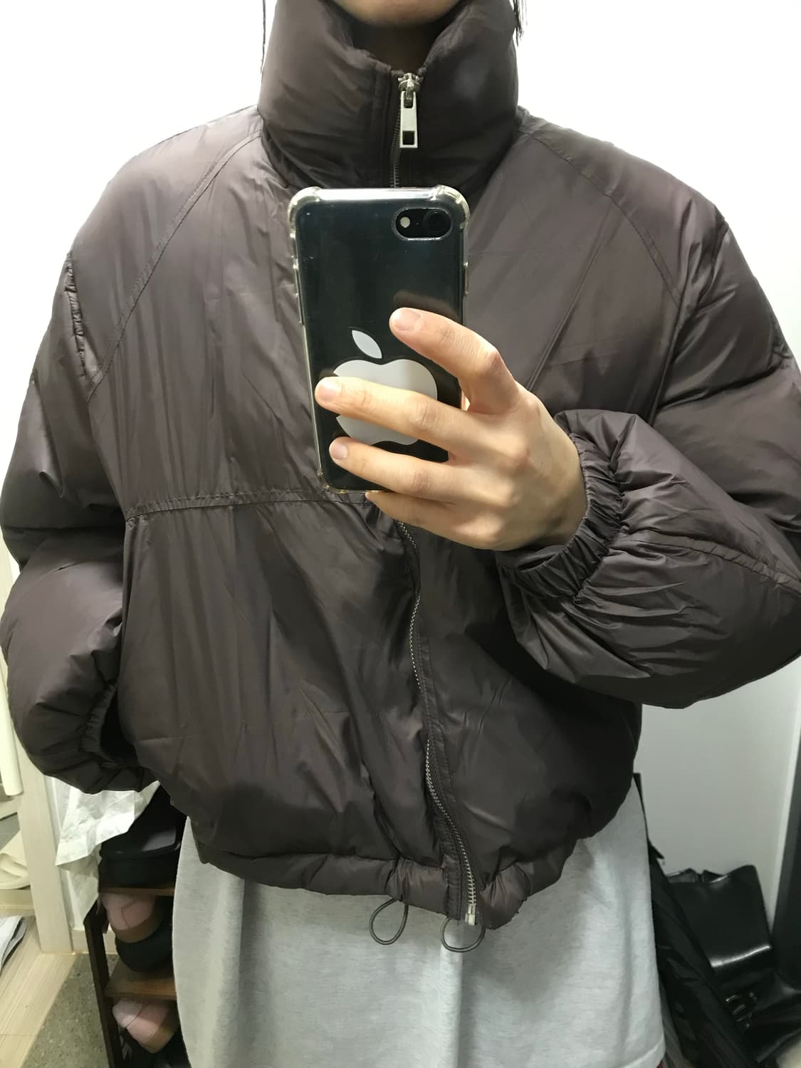 빈티지 덕다운 초코브라운 패딩 상품이미지2