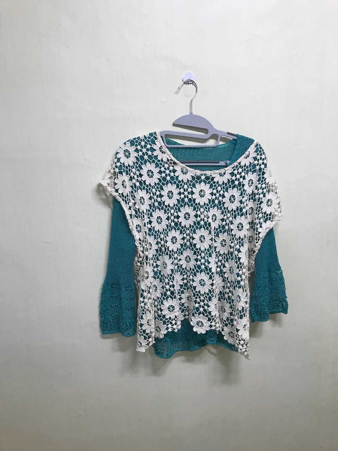 aqua blue punching knit cardigan 상품이미지9