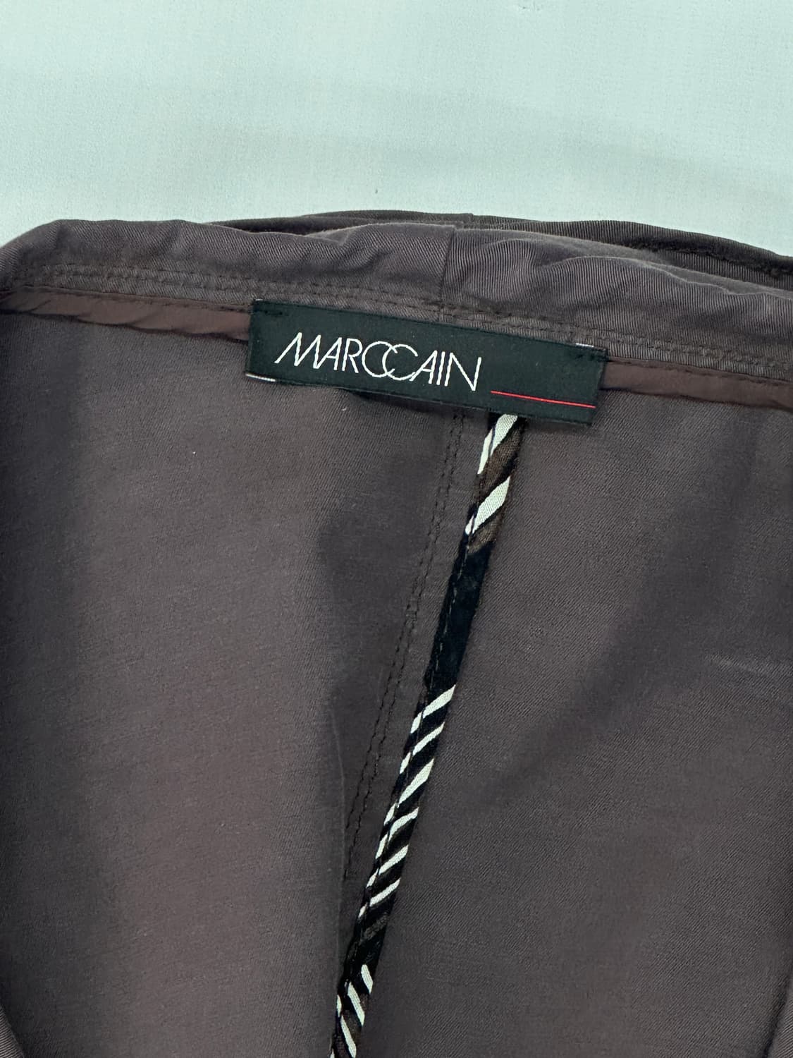 MARCCAIN 프릴 블레이저 자켓 브라운 차콜  일본 빈티지 정장 상품이미지4