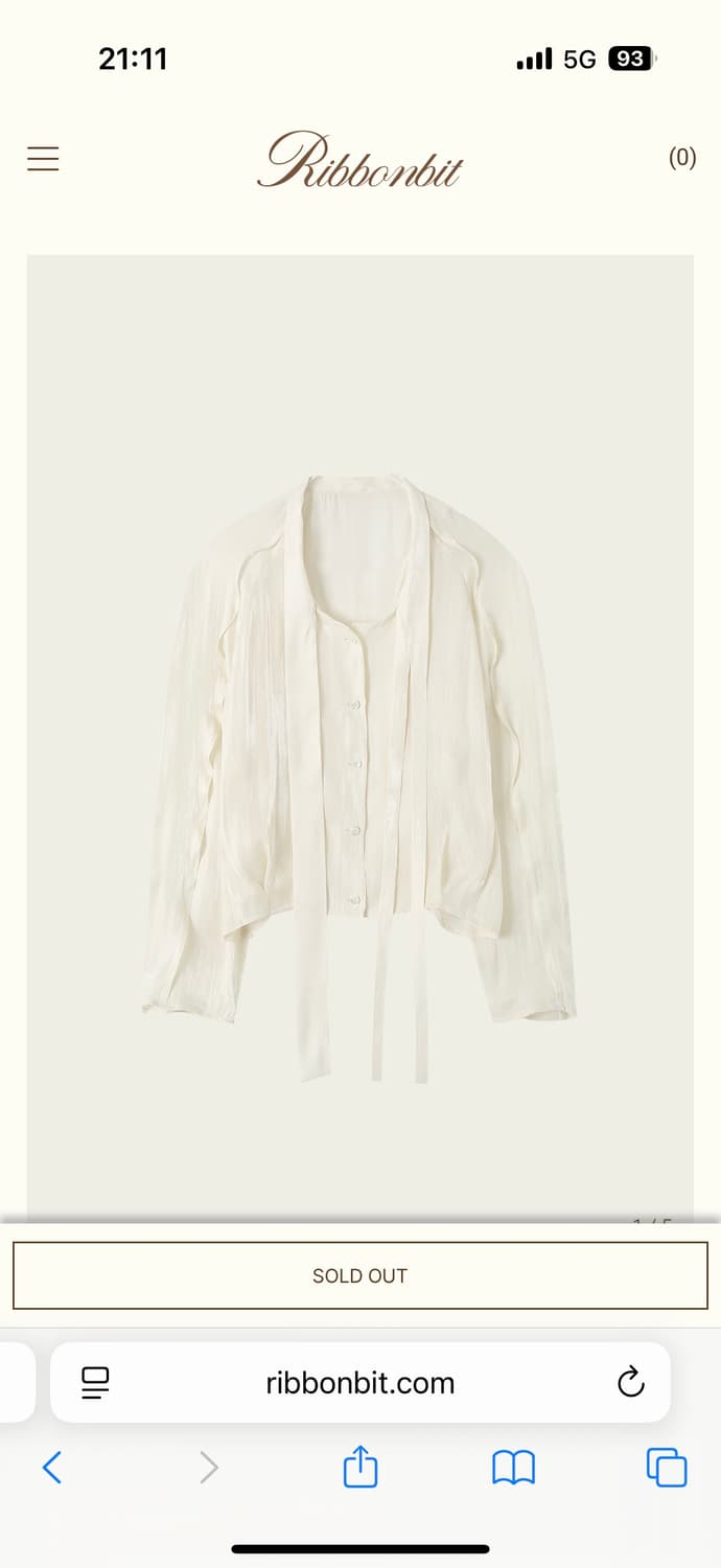 Camile Tied Blouse - Ivory   상품이미지1