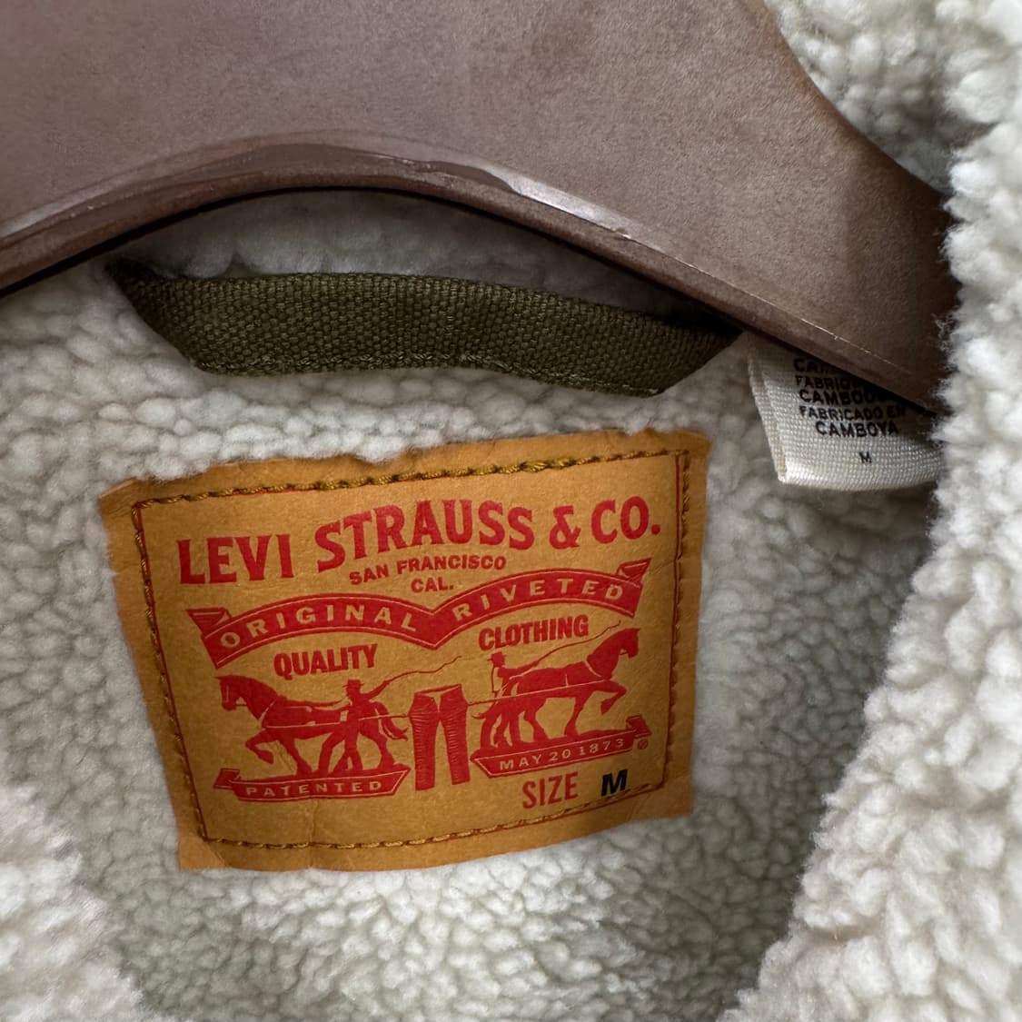 리바이스 타입 3 쉐르파 코듀로이 트러커 자켓 카키 M 상품이미지6