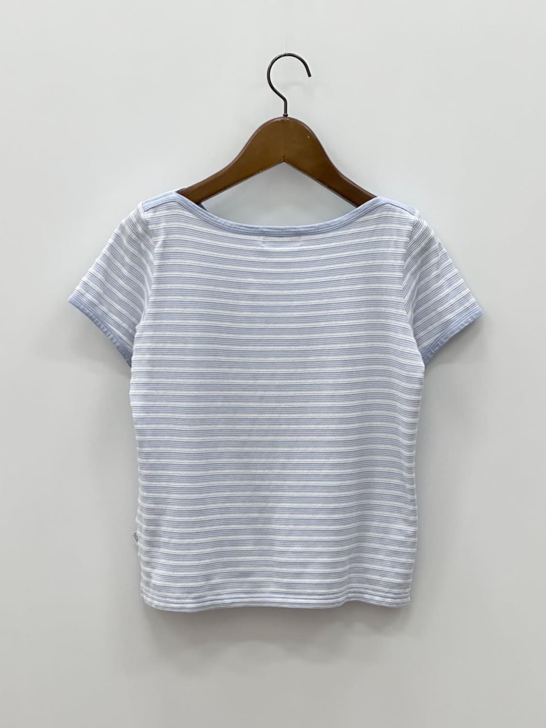 courreges / 꾸레쥬  스카이블루 스트라이프 반팔 티셔츠  상품이미지6
