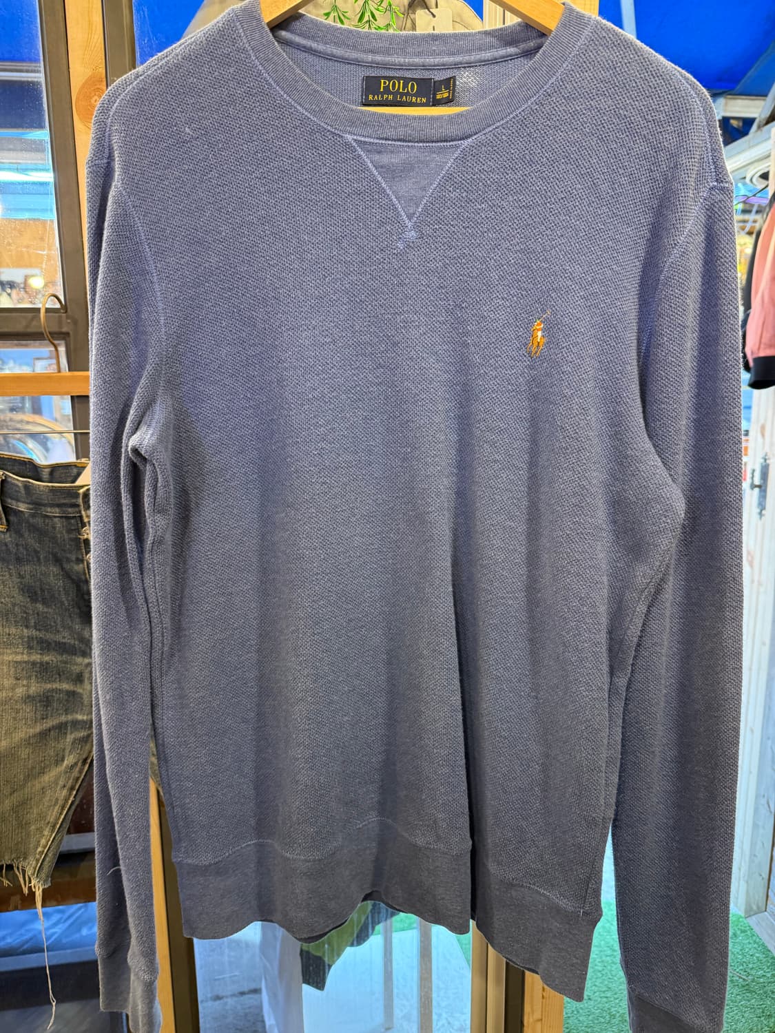 폴로 랄프로렌 멀티포니 블루그레이 와플 롱슬리브 상품이미지1