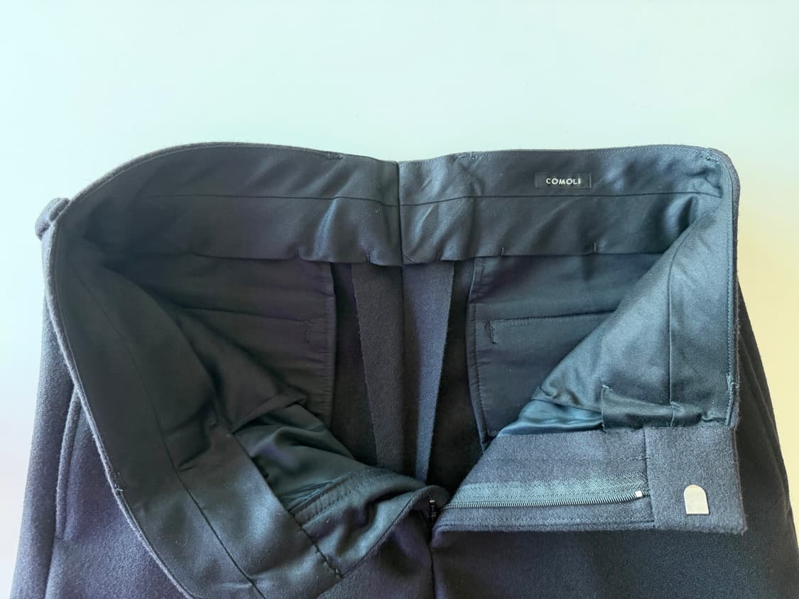 [2] 코모리 라이트 멜튼 파이프 스템 팬츠 상품이미지7