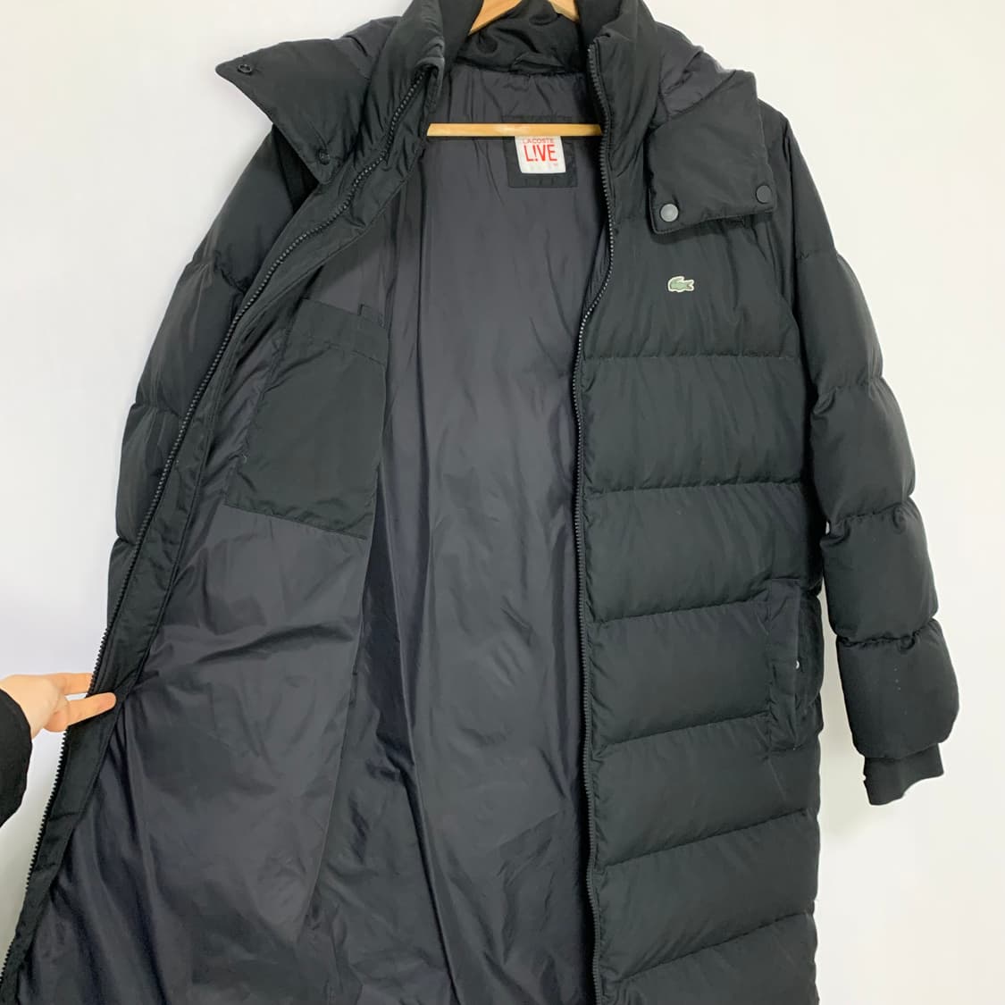 라코스테 블랙 롱 패딩 점퍼 빈티지 XS 남녀공용 상품이미지9