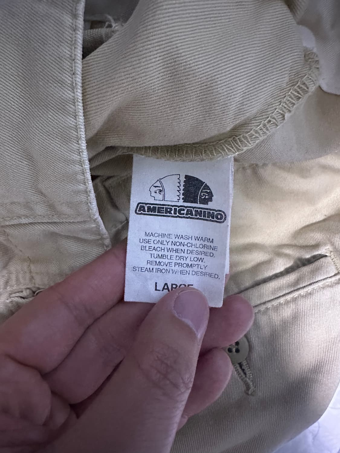 [L] 빈티지 아메리카니노 와이드 치노 팬츠 베이지 상품이미지8