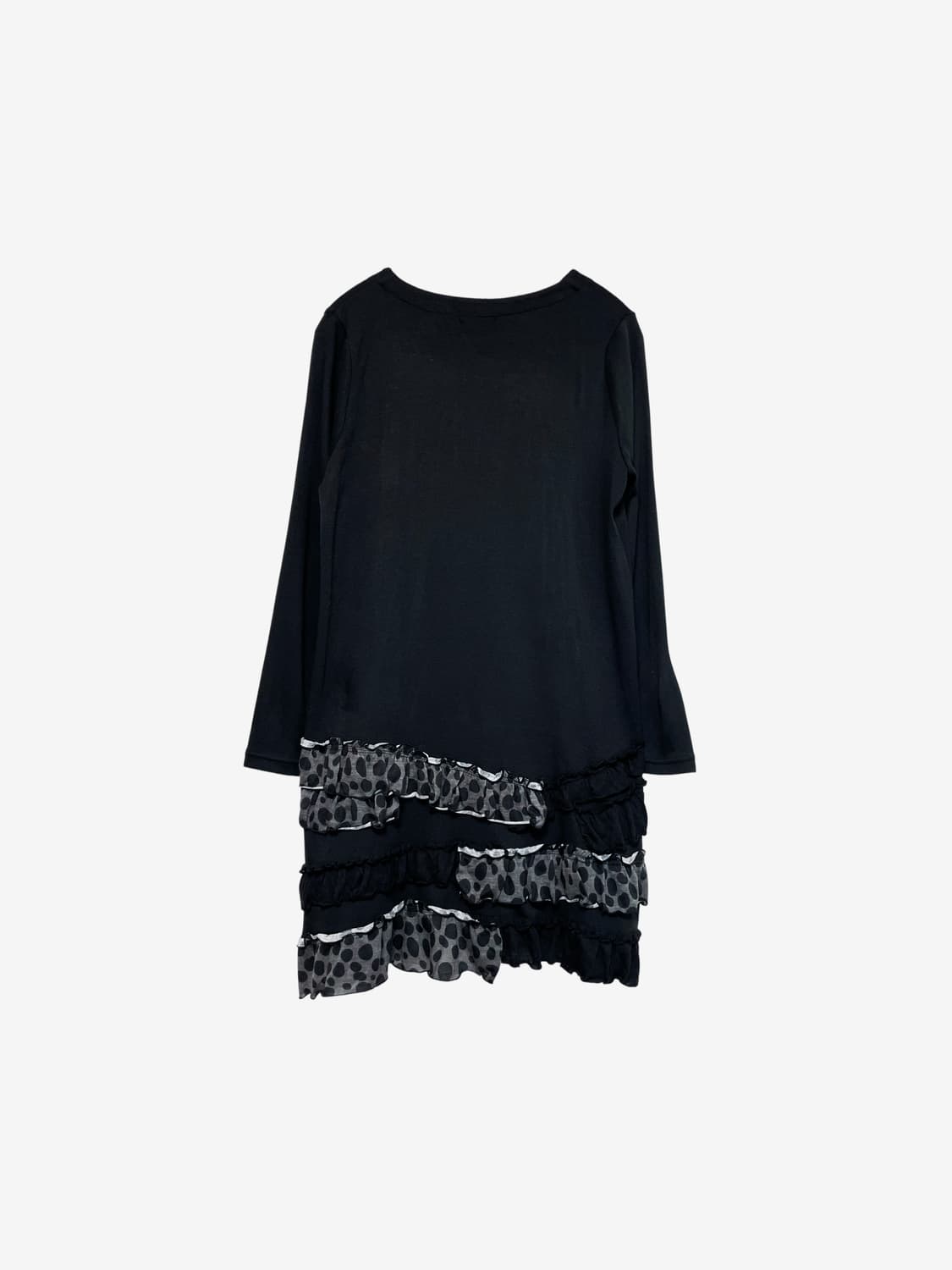 Frill Point Long Sleeve - Black 상품이미지8