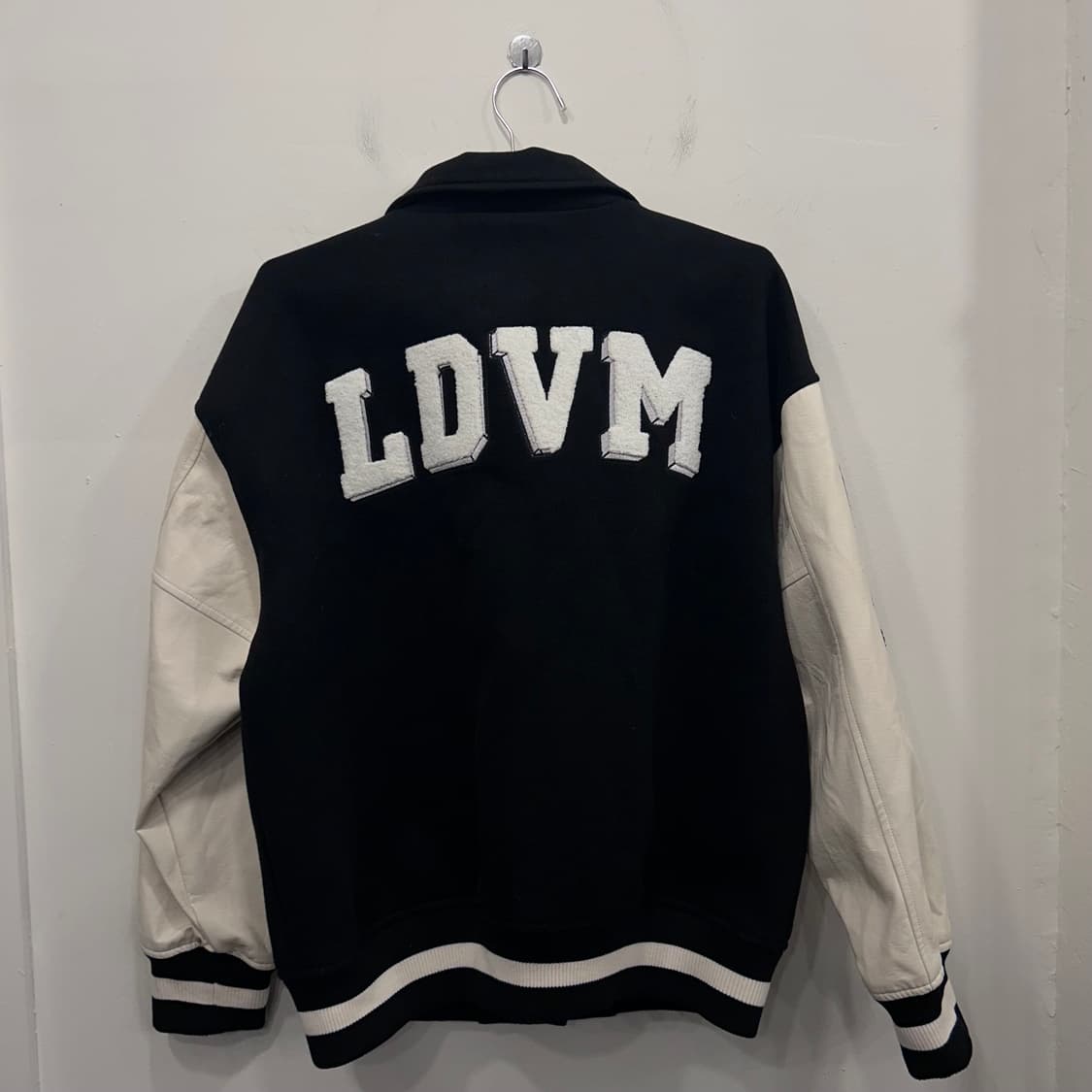LDVM 여성 레더와펜 오버핏 카라 울 블루종 상품이미지5