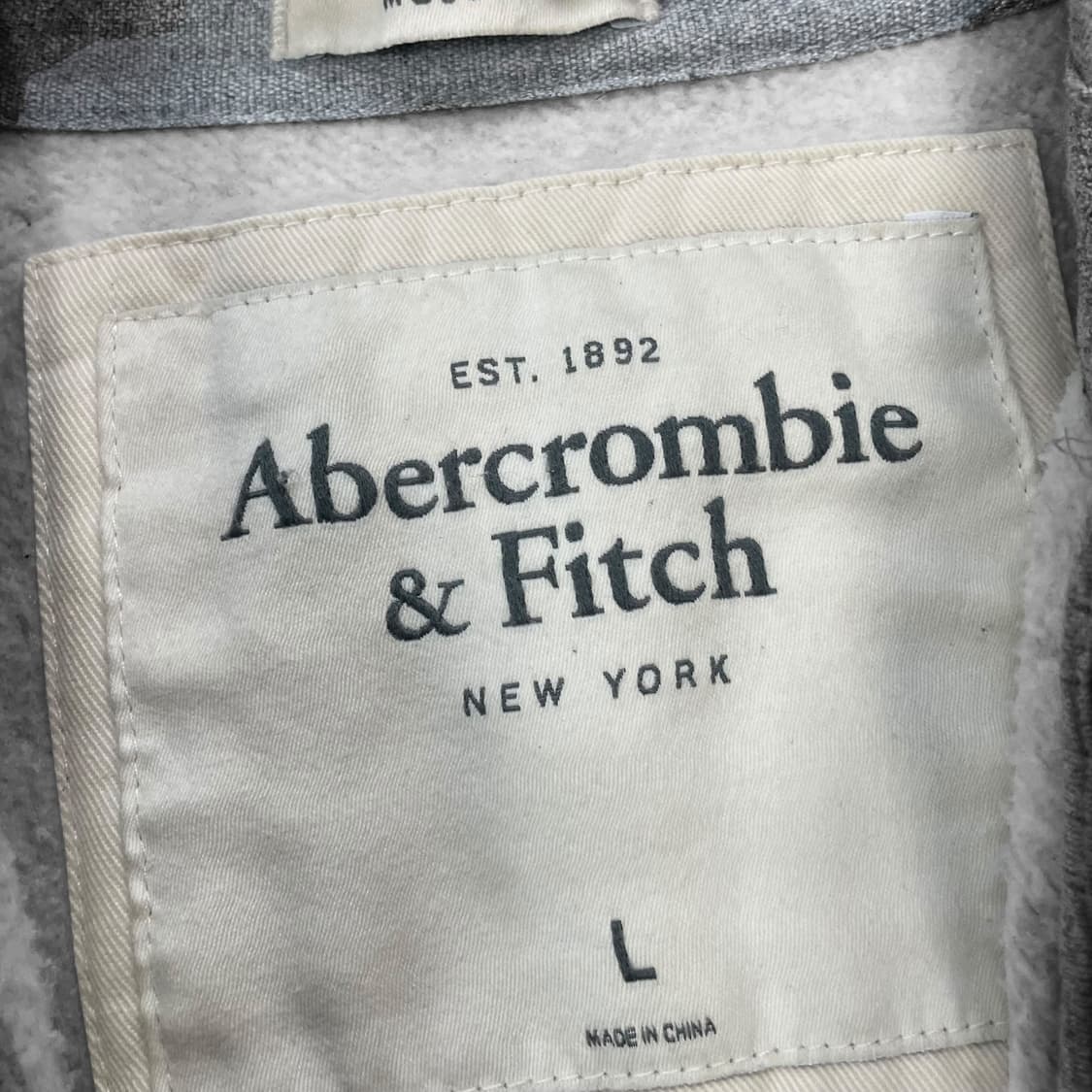 아베크롬비 아치 로고 후드집업 그레이 상품이미지4