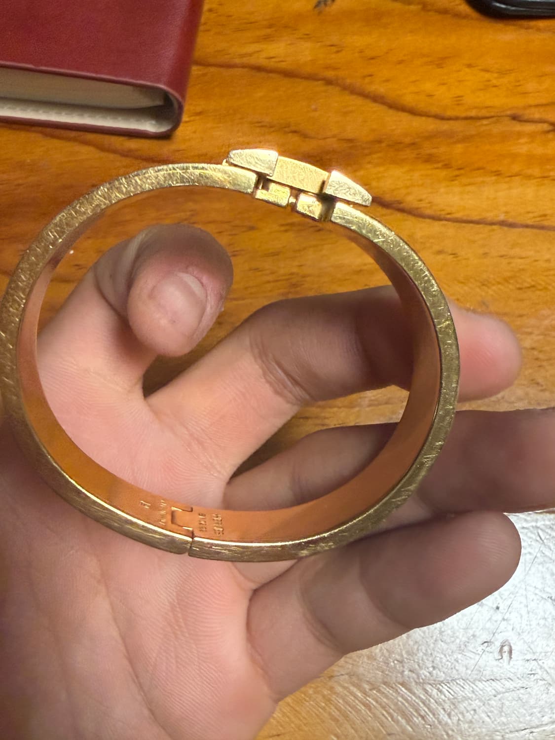 에르메스 클릭아슈 브레이슬릿 골드 하드웨어 블랑 상품이미지6