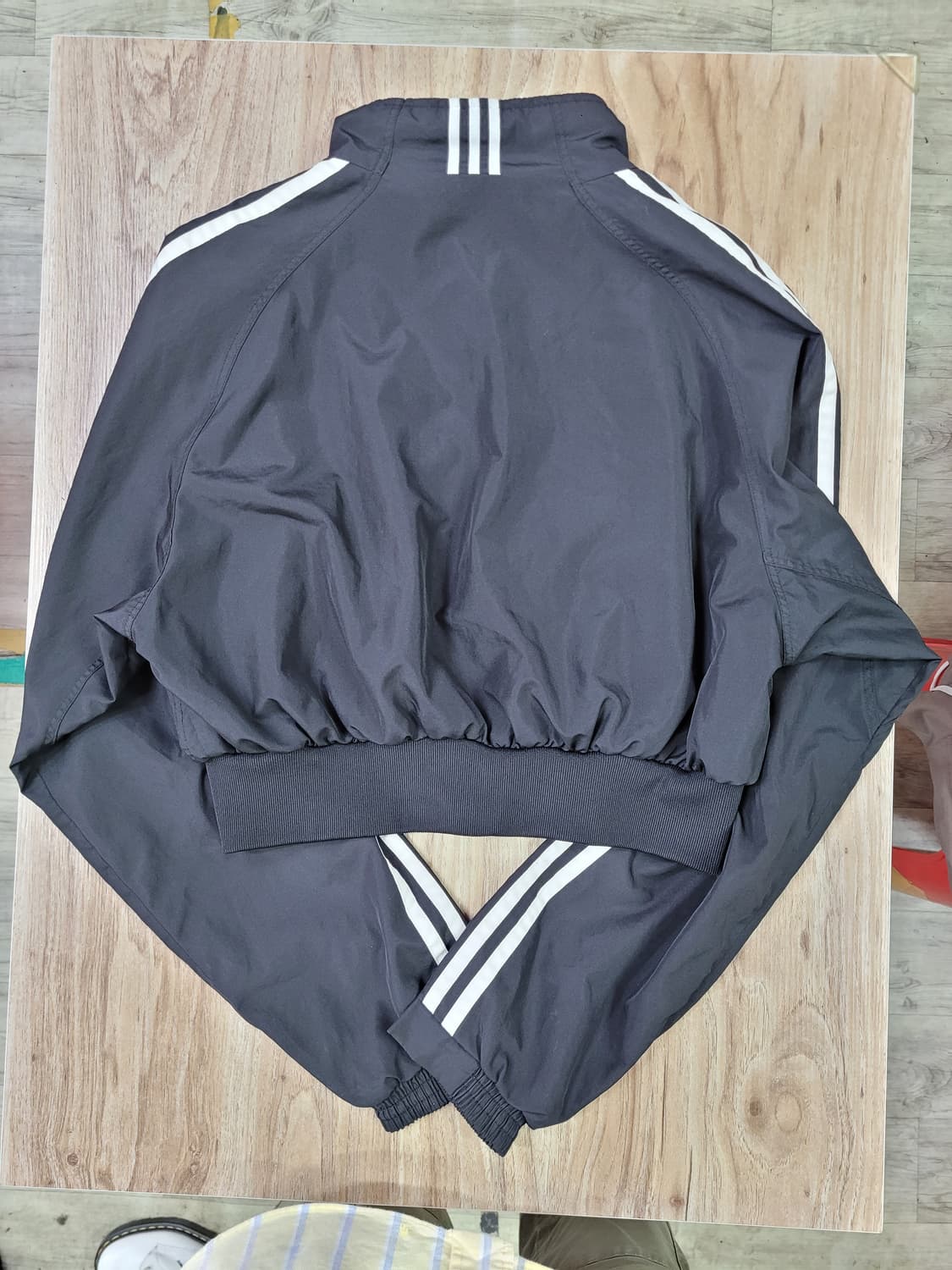 Adidas 아디다스 삼선 크롭 윈드브레이커 블랙 상품이미지2