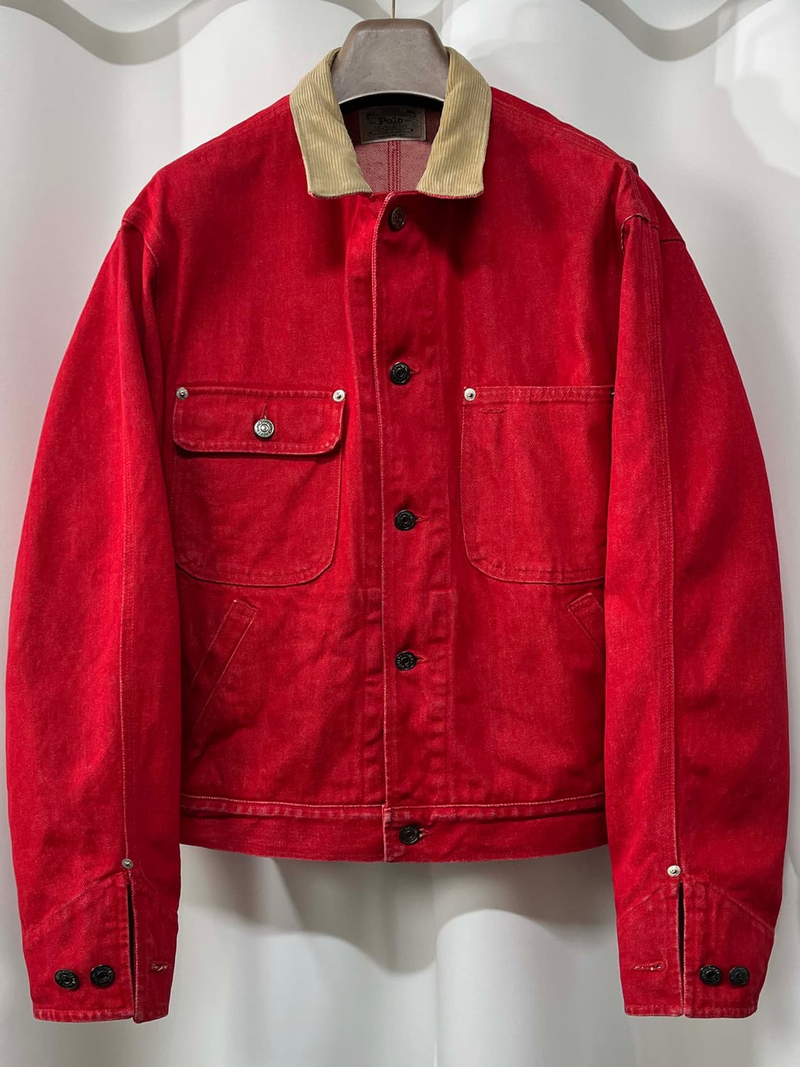 80's usa 폴로 랄프로렌 헤비캔버스 덩가리 데님 트러커 자켓 상품이미지1