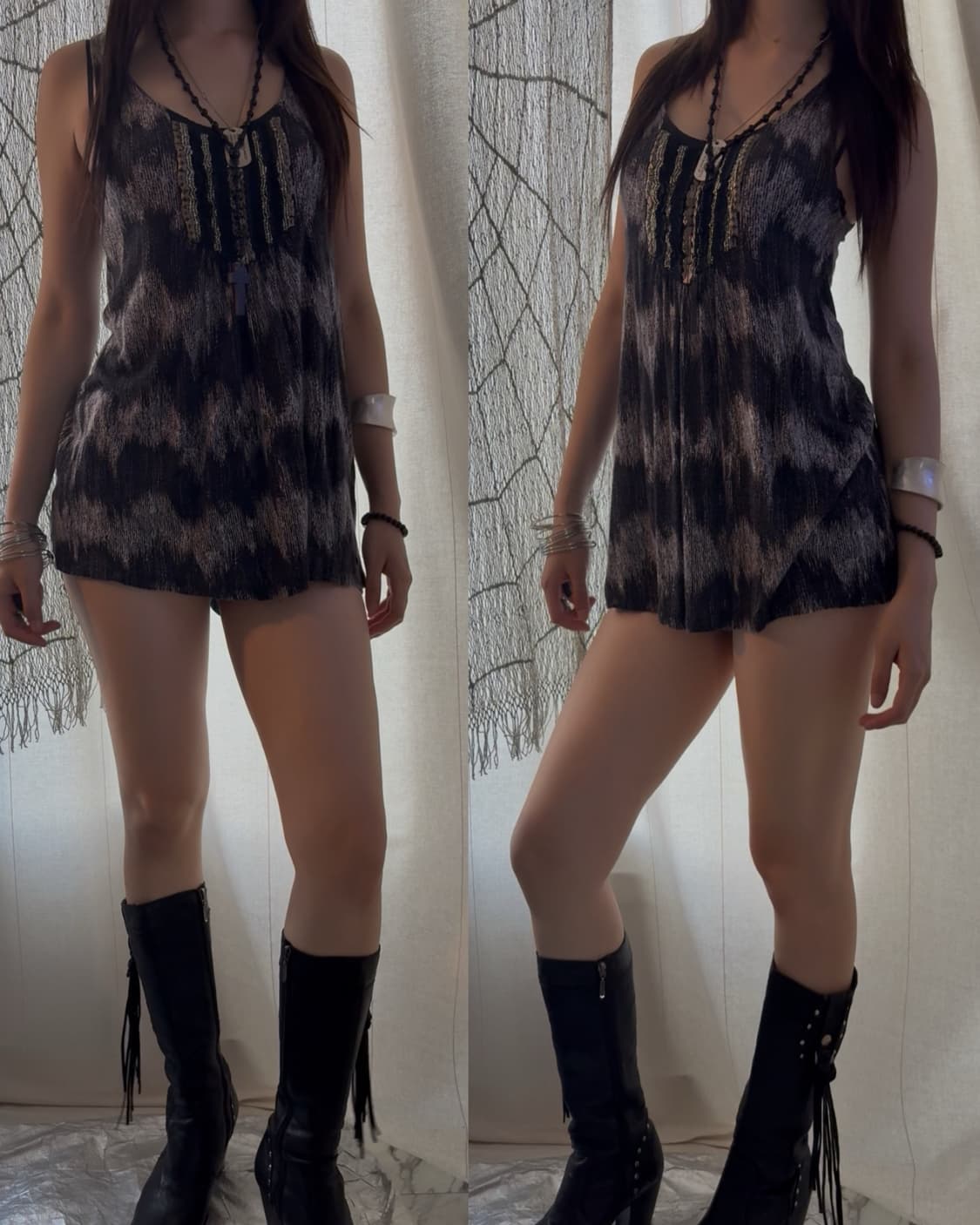 17 stud beads shirring sleeveless 상품이미지2